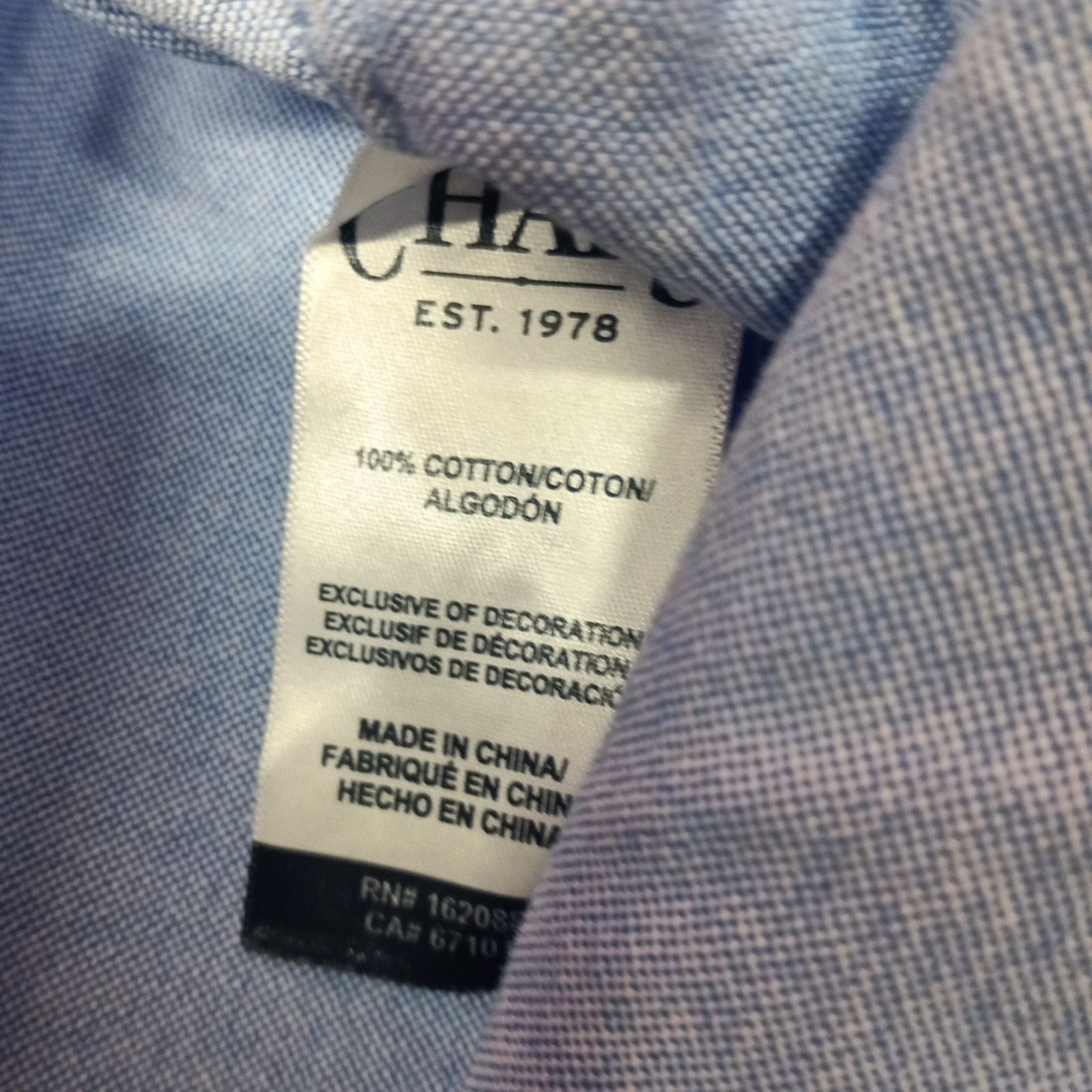 Chaps Chaps Shirt Men's XL Blue Cotton Classic Oxford Collared Size US XL / EU 56 / 4 - 6 Thumbnail