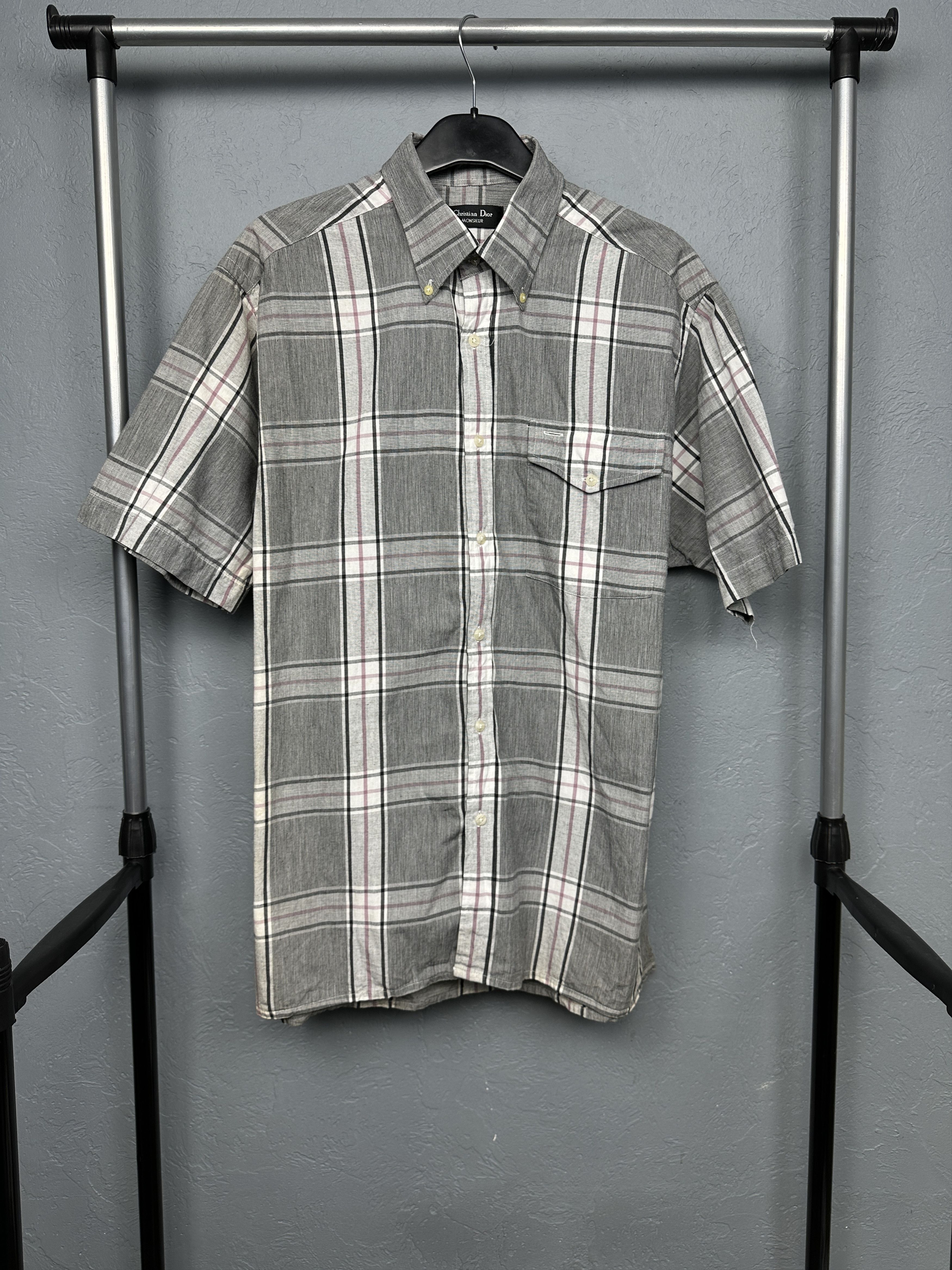 Christian Dior Monsieur Christian Dior Monsieur Vintage Short Sleeve Shirt Size US L / EU 52-54 / 3 - 1 Thumbnail