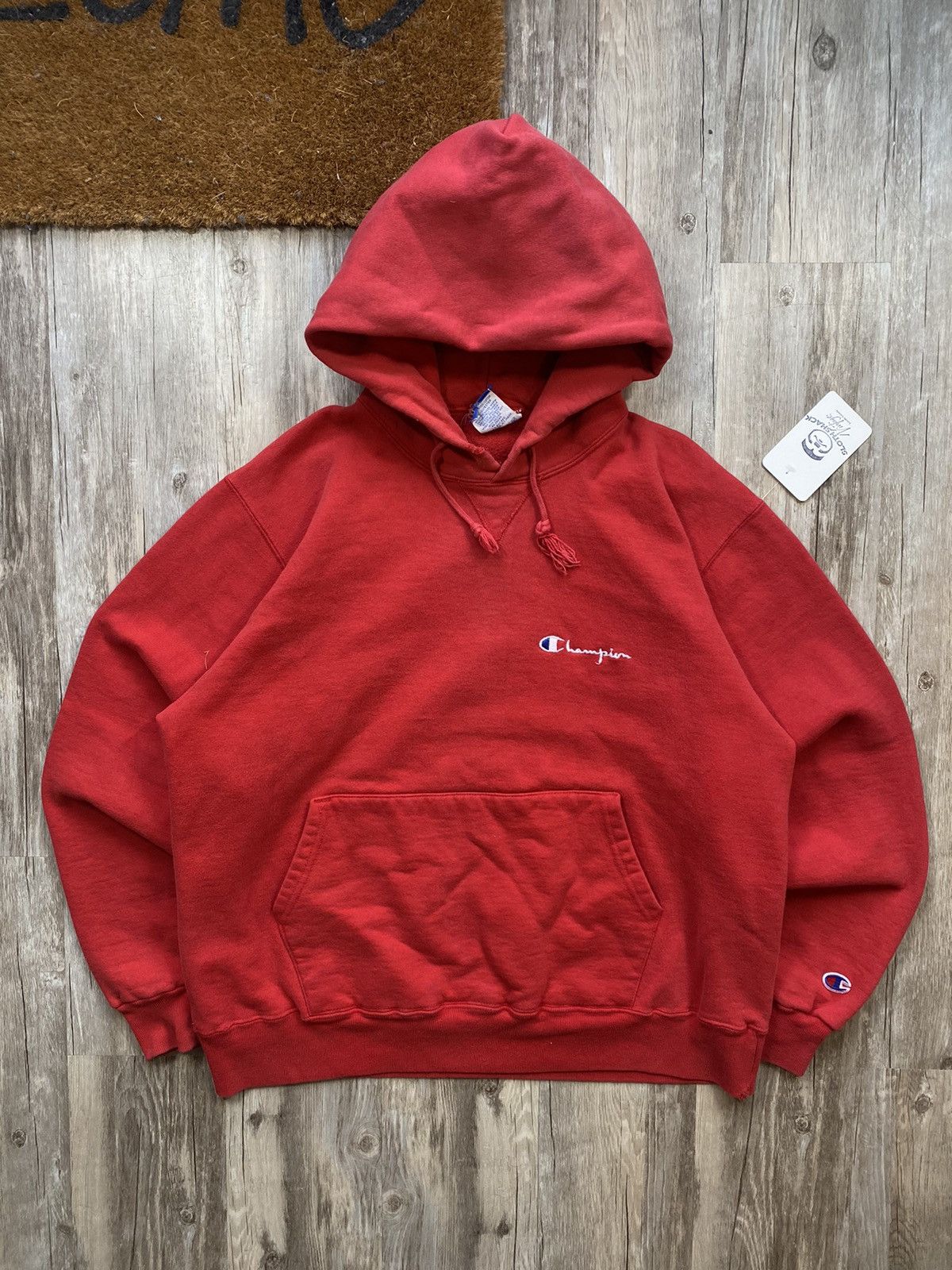 Champion Made In Usa Vintage Vintage 90s Champion Script Spellout Embroidered Hoodie Grailed