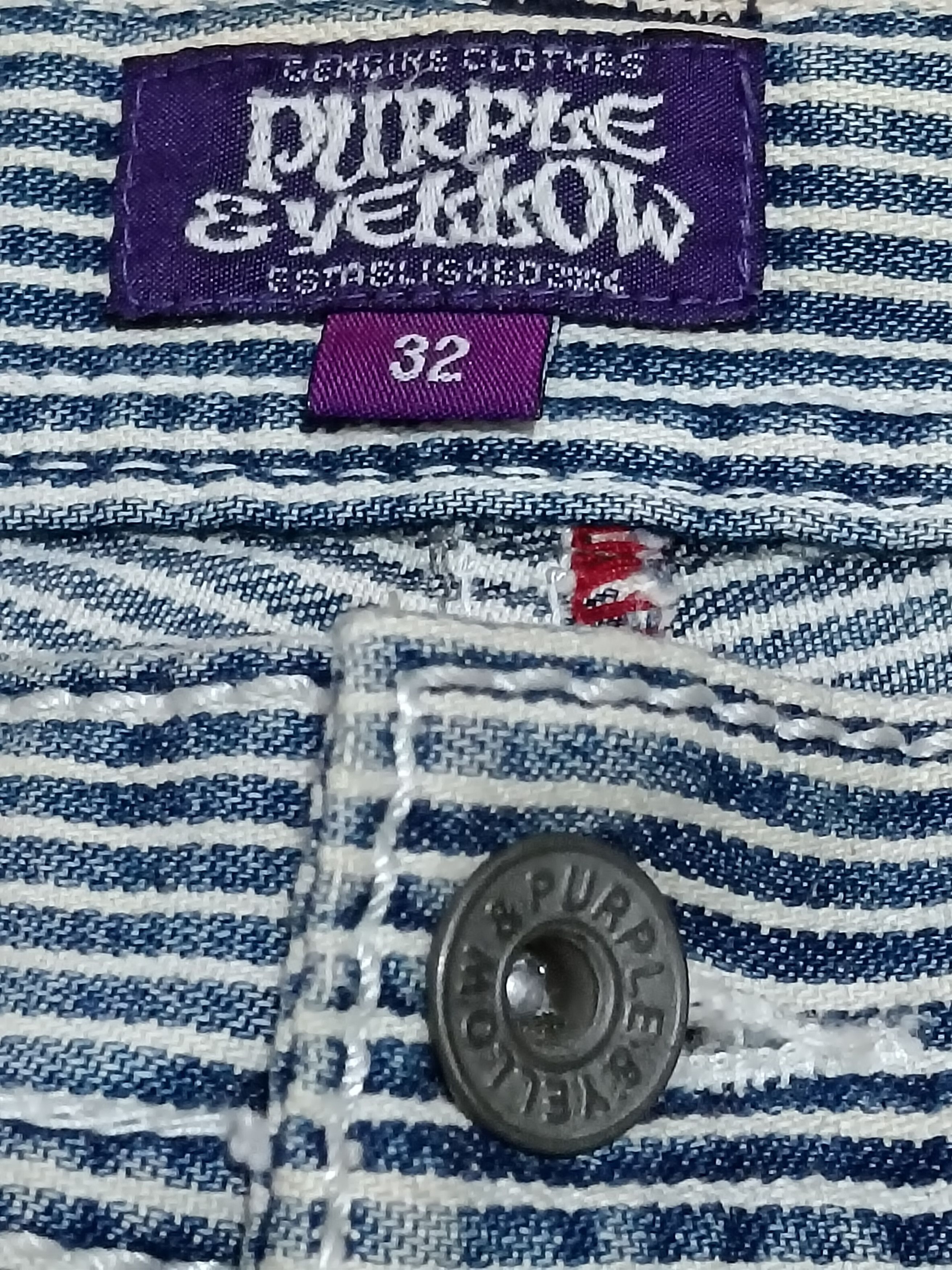 If Six Was Nine × Japanese Brand PURPLE & YELLOW SEASONED HICKORY JEANS Size US 36 / EU 52 - 3 Thumbnail