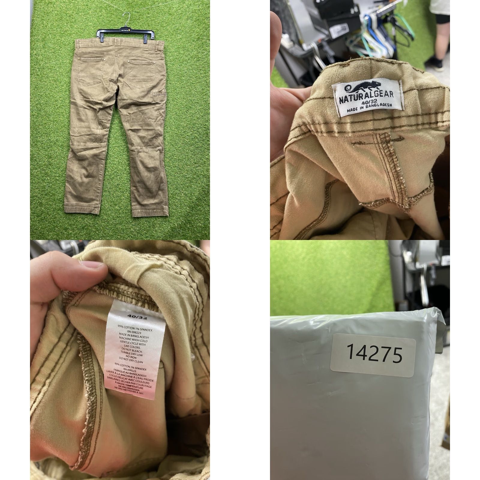 Vintage Natural Gear Hunting Pants Mens 40x32 Cargo Lightweight Ripstop Workwear Beige Cotton Polyester Relaxed Straight Cargo Pocket Logo 40 in Size US 40 / EU 56 - 8 Thumbnail