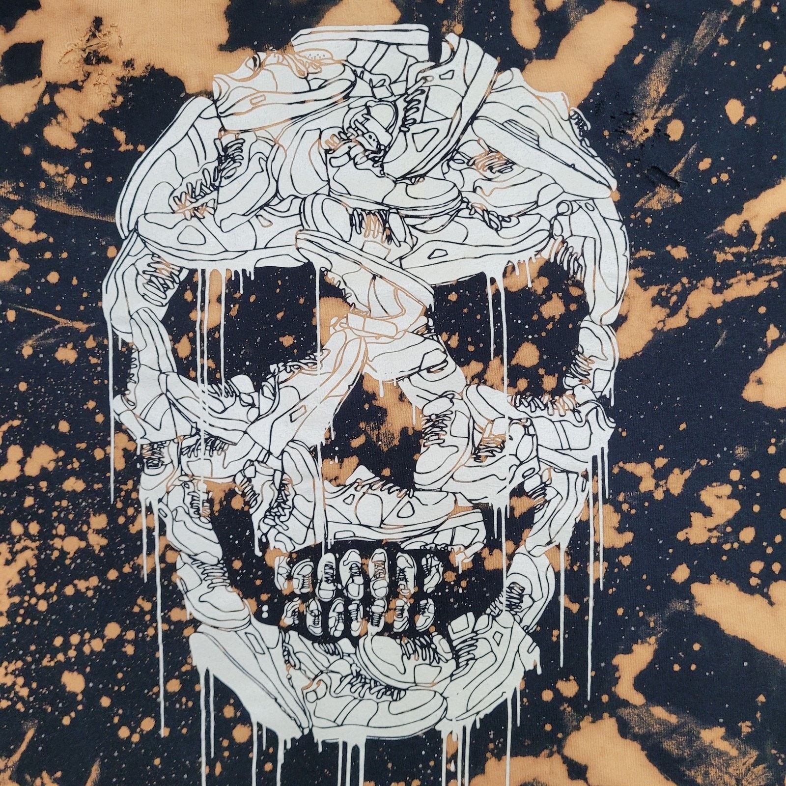 Other Distressed Skull Shirt Medium 20x24 Bleached Edgy Grunge Size US M / EU 48-50 / 2 - 12 Thumbnail