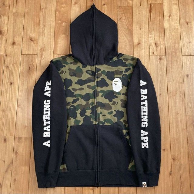 Bape BAPE CAMO full zip hoodie 1st camo green × black APE Size US XXL / EU 58 / 5 - 1 Thumbnail