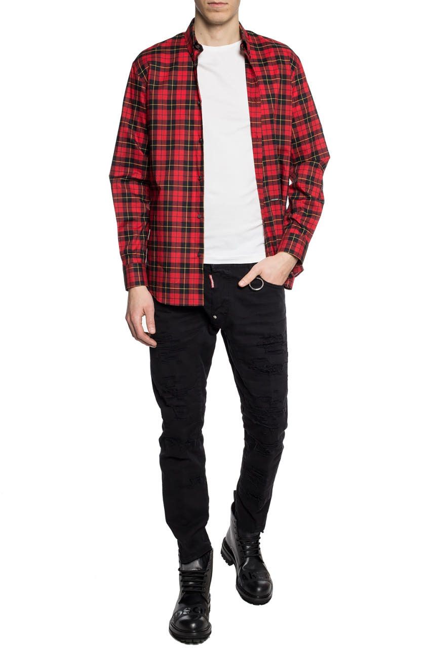Dsquared2 DSQUARED2 RED CHECKED SHIRT Size US M / EU 48-50 / 2 - 5 Thumbnail