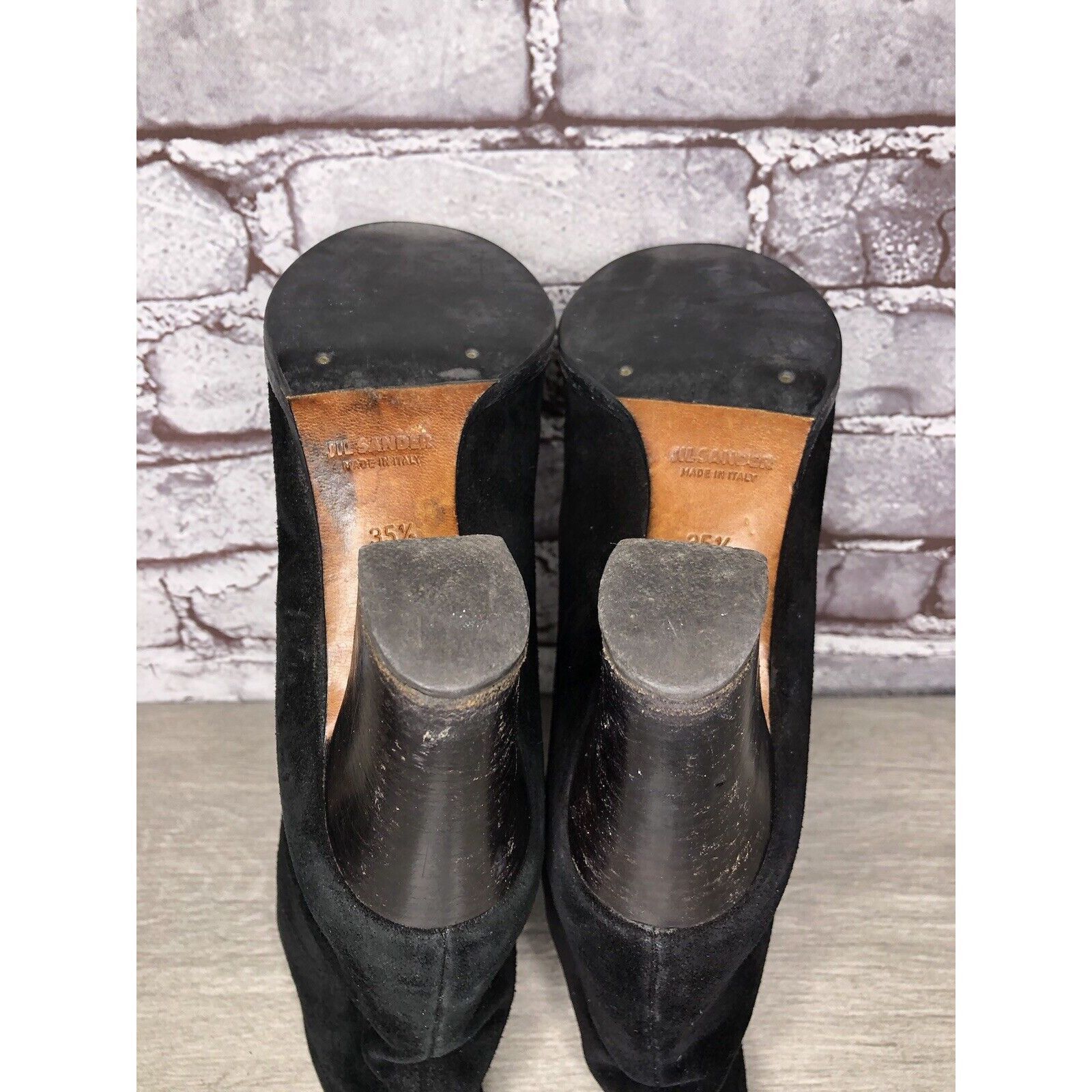 Jil Sander Jil Sander Black Suede Leather Pull On Heel Booties Boots Wo Size US 5 / IT 35 - 7 Thumbnail