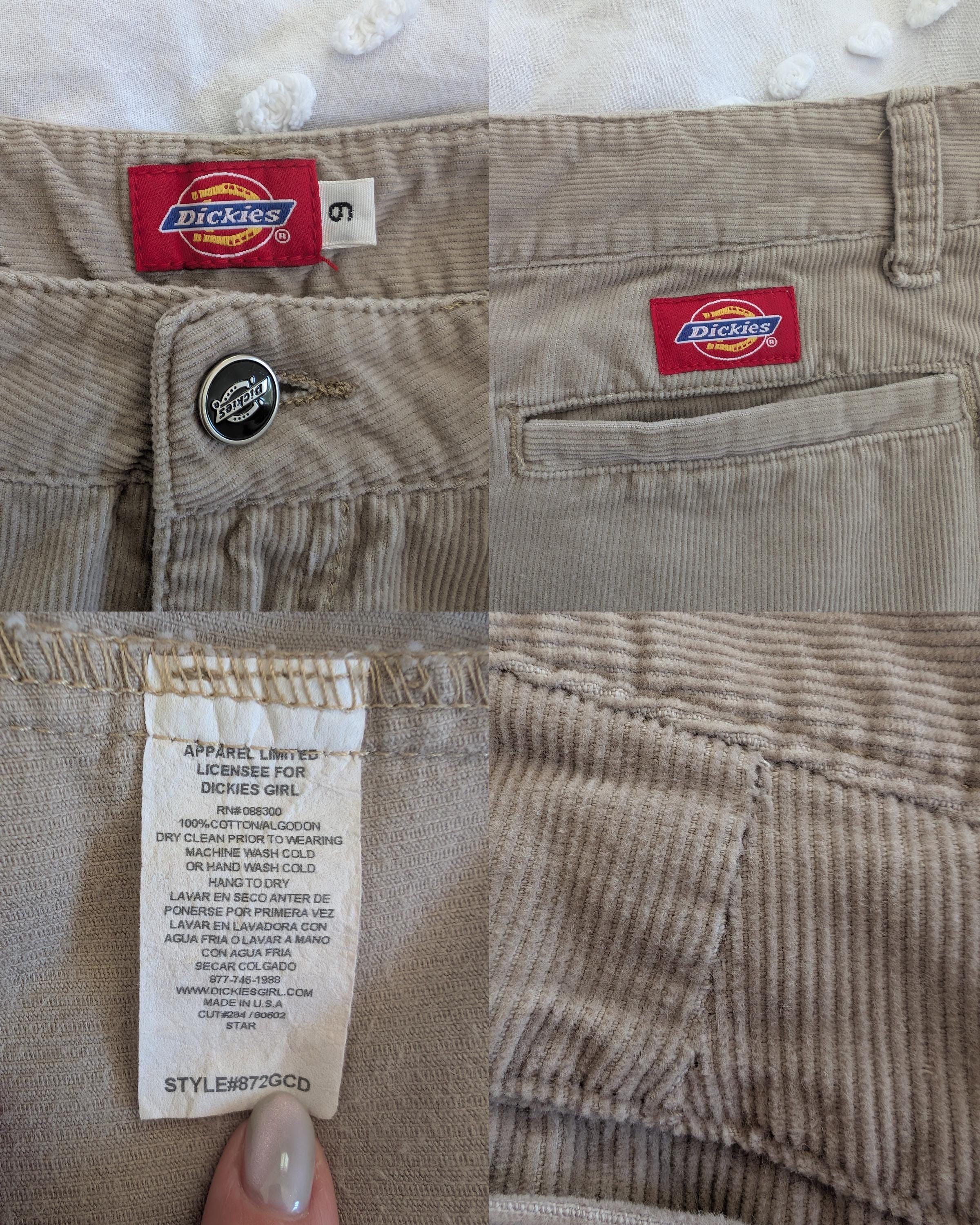 Dickies 2000s Y2K Dickies Girl Beige Corduroy Low Rise Maxi Skirt Size 31" - 7 Thumbnail