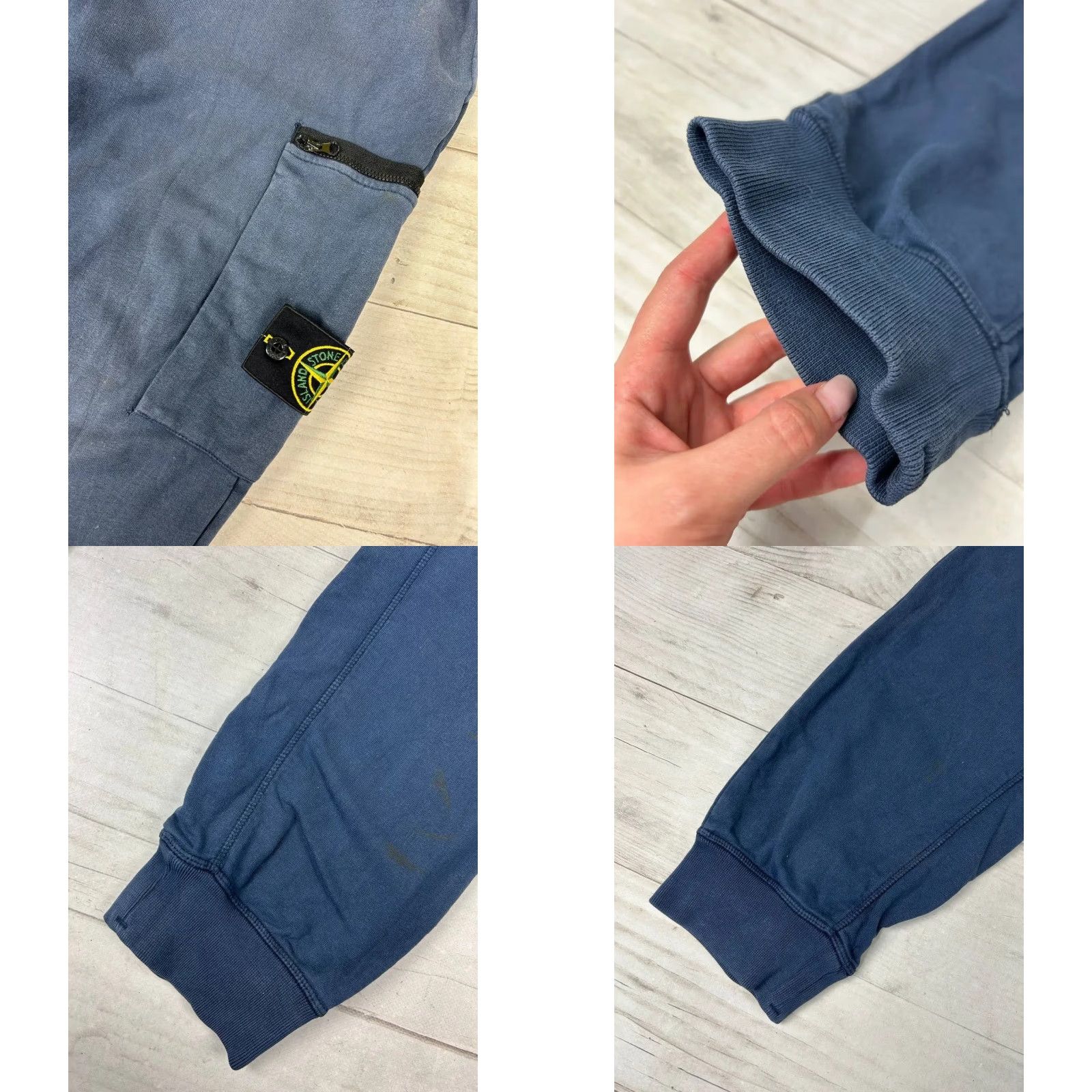 Stone Island Stone Island Navy Cargo Joggers Sweatpants Mens Size L Blue Size US 33 - 8 Thumbnail