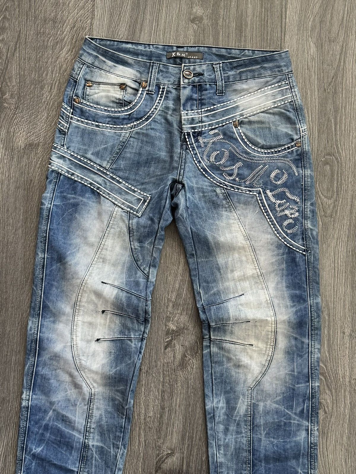 Japanese Brand Y2K Avant Garde Cosmo Lupo Vintage Jeans Size US 31 - 3 Thumbnail