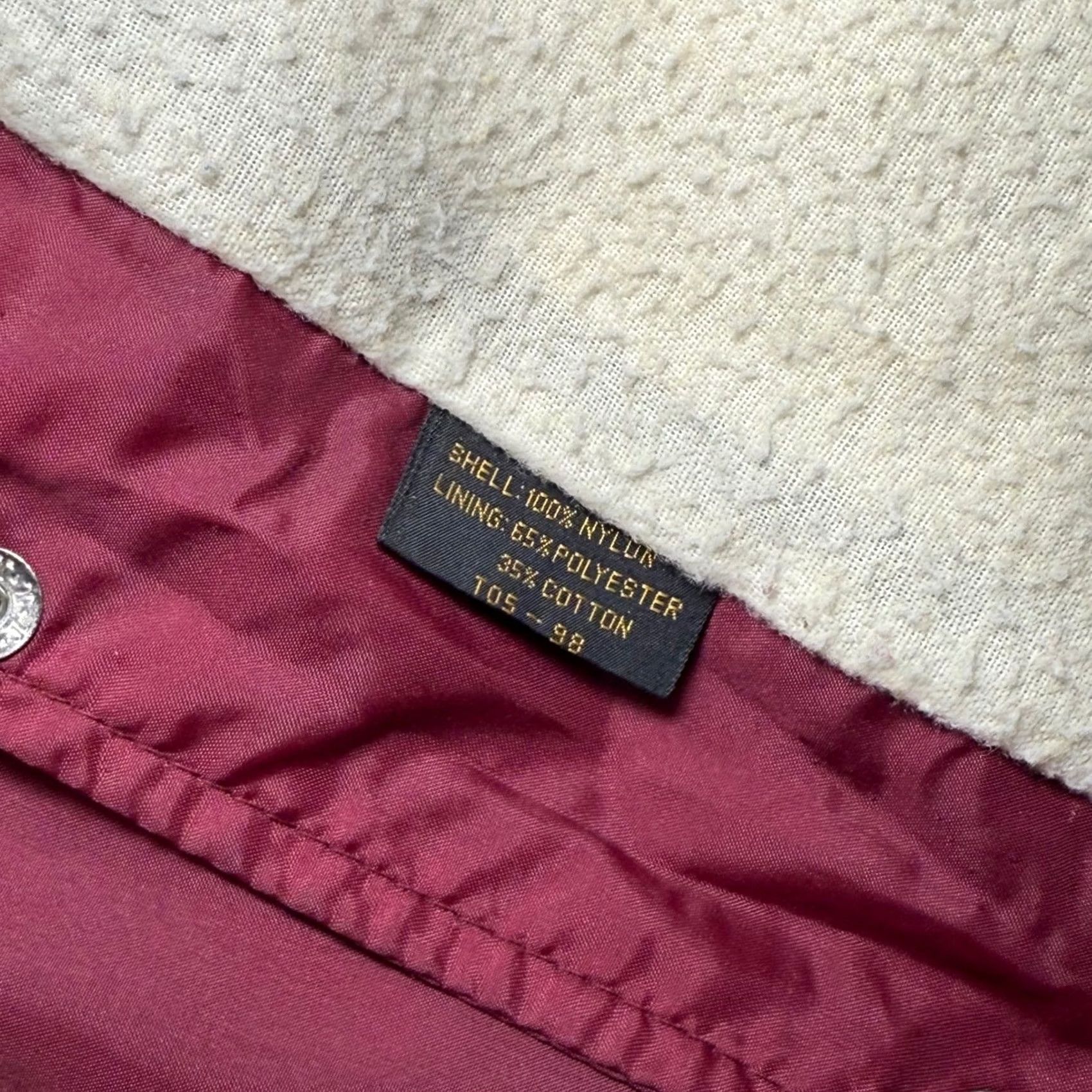 Sears VINTAGE Sears Barn Coat Jacket Mens Size Large Tall Maroon Lined Nylon 1970s Size US L / EU 52-54 / 3 - 4 Thumbnail
