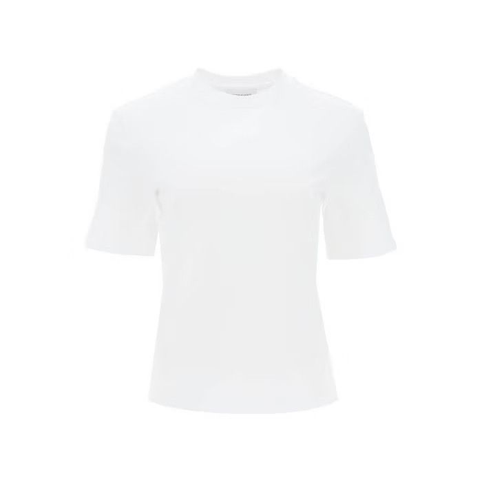 Image of Salvatore Ferragamo O1S22I1N0524 Gancini T-Shirt In White, Women's (Size Small)