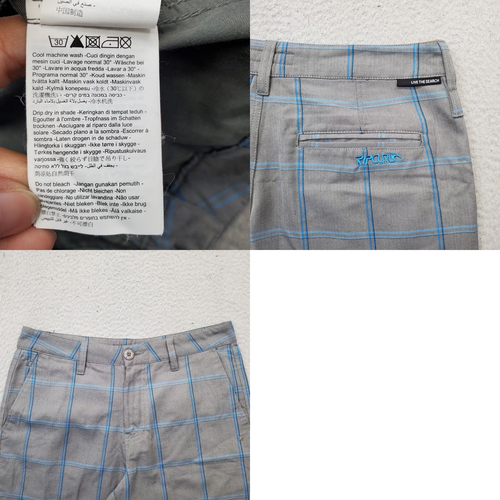 Rip Curl Rip Curl Mens Trimmer Walk Shorts Multi Plaid Slash Pockets 32 Size 32 Vintage? No Size US 32 / EU 48 - 8 Thumbnail