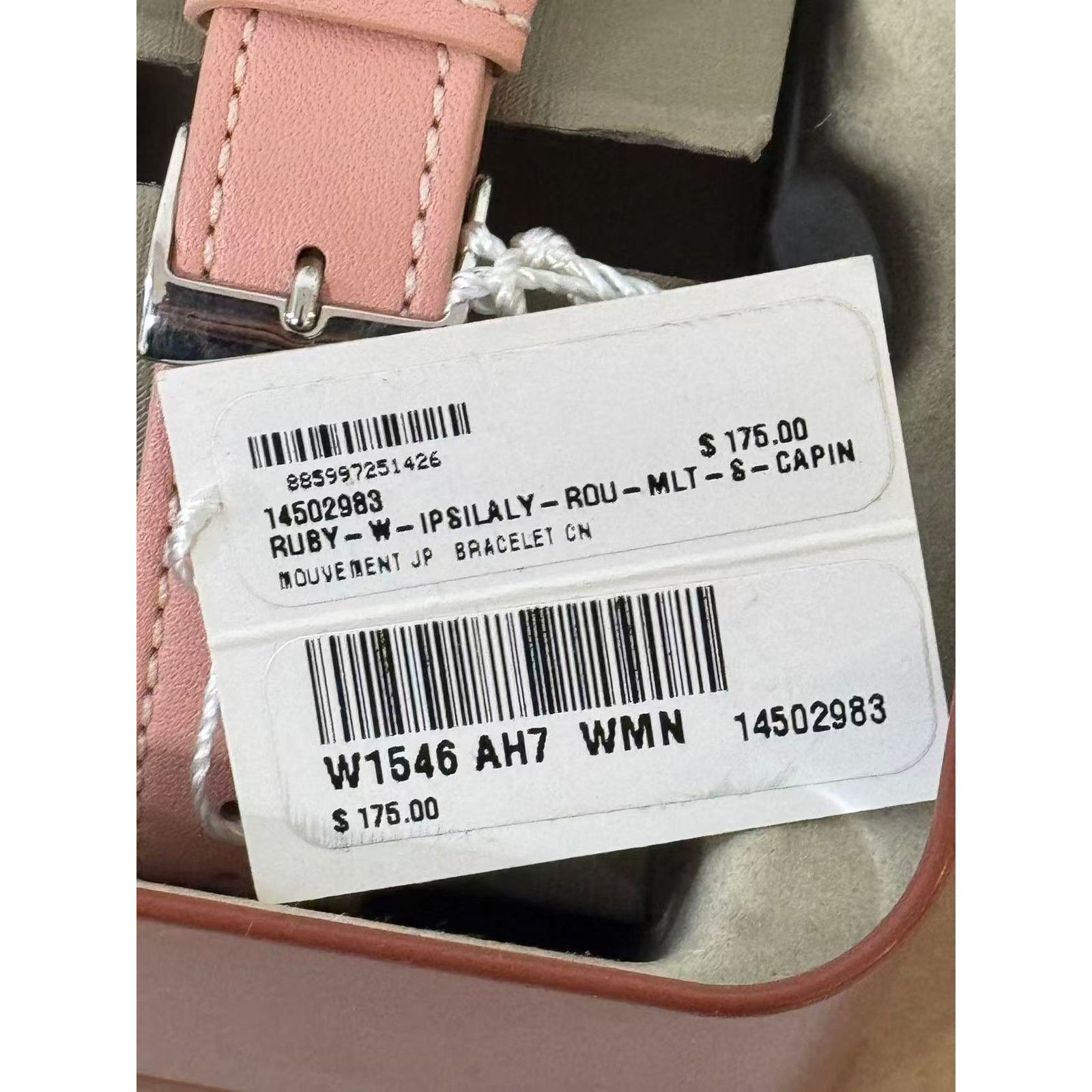 Coach Coach W1546 14502983 Women's Checker Heart Pink Strap Watch Size ONE SIZE - 3 Thumbnail