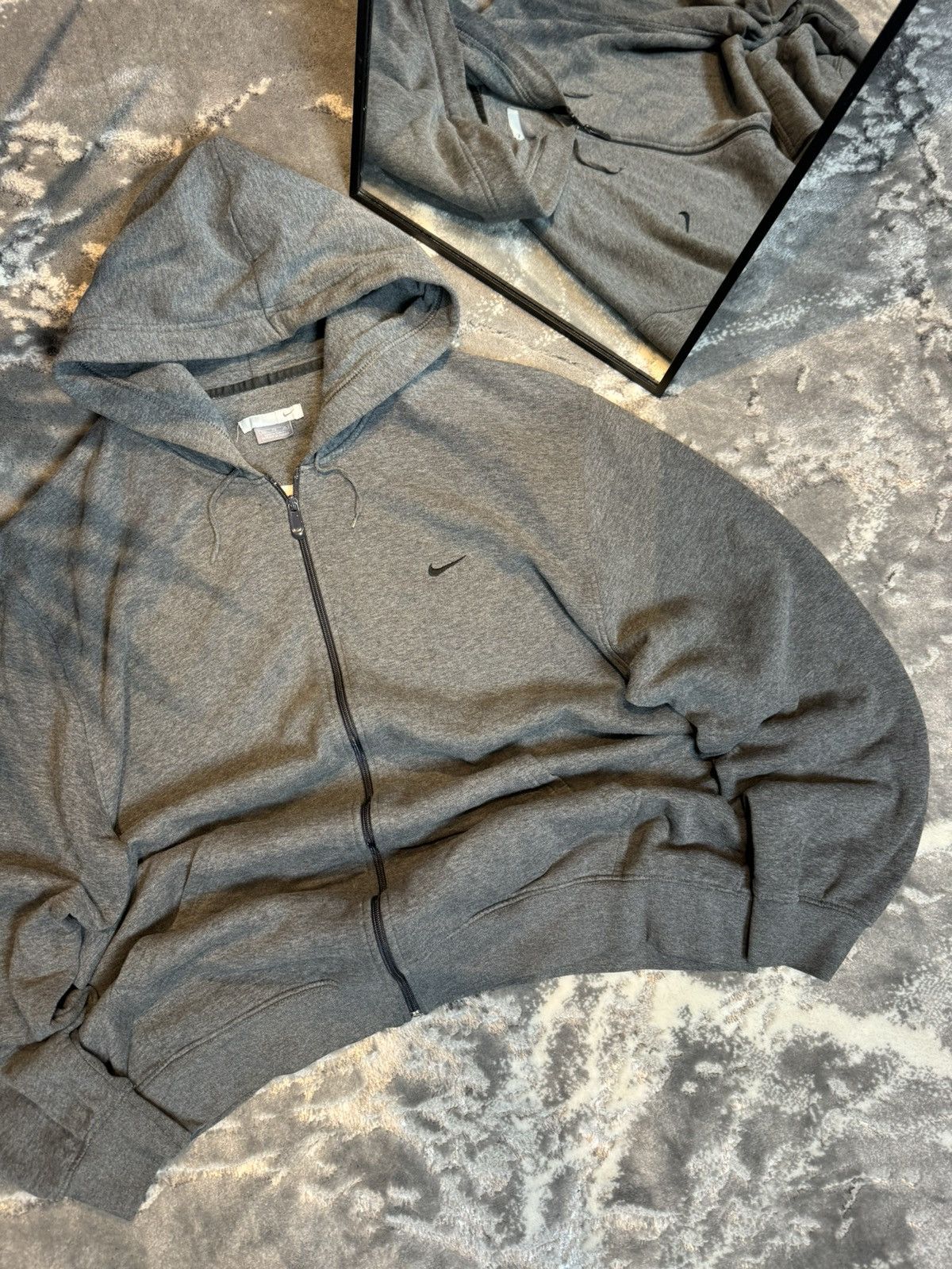 90s Nike Vintage Mini Swoosh Zip Hoodie Oversize
