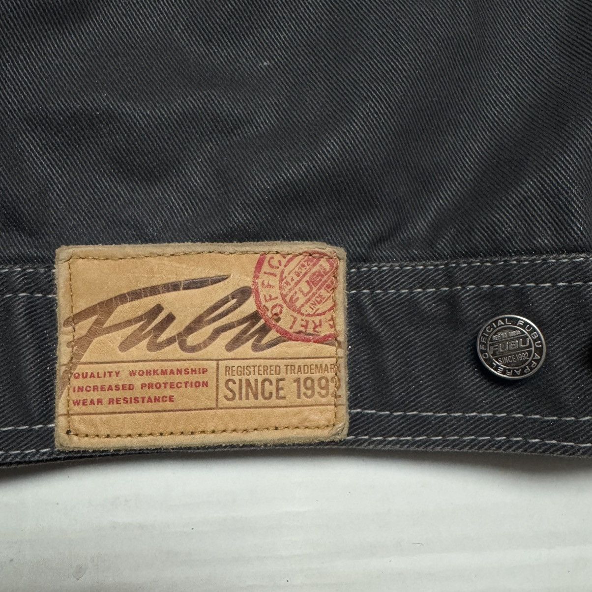 Fubu Vintage FUBU Denim Trucker Jean Jacket in Black Size: XL Size US XL / EU 56 / 4 - 5 Thumbnail