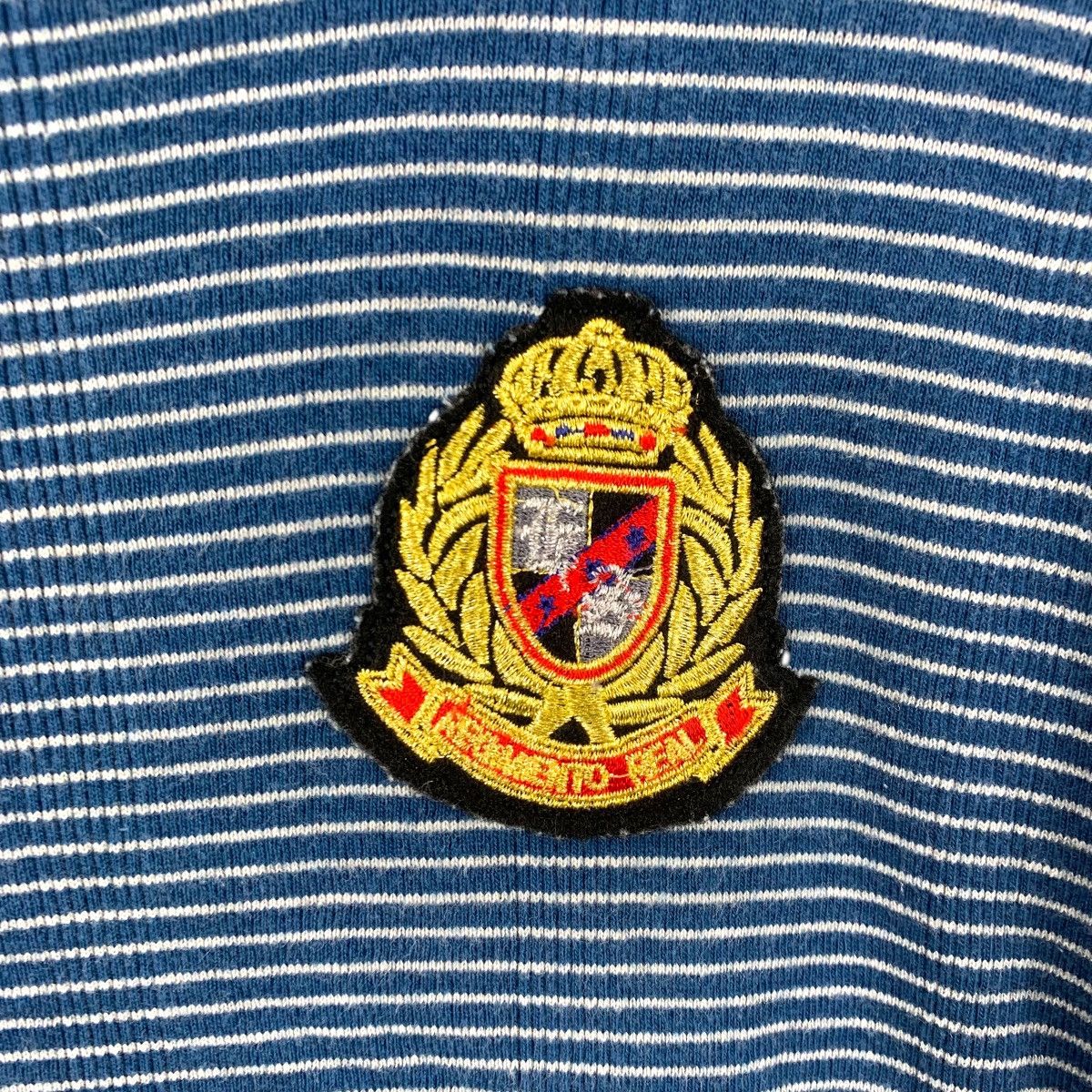 Japanese Brand SEMANTIC DESIGN JAPAN Crest Logo Striped Punk Tee Shirt Size M / US 6-8 / IT 42-44 - 3 Thumbnail