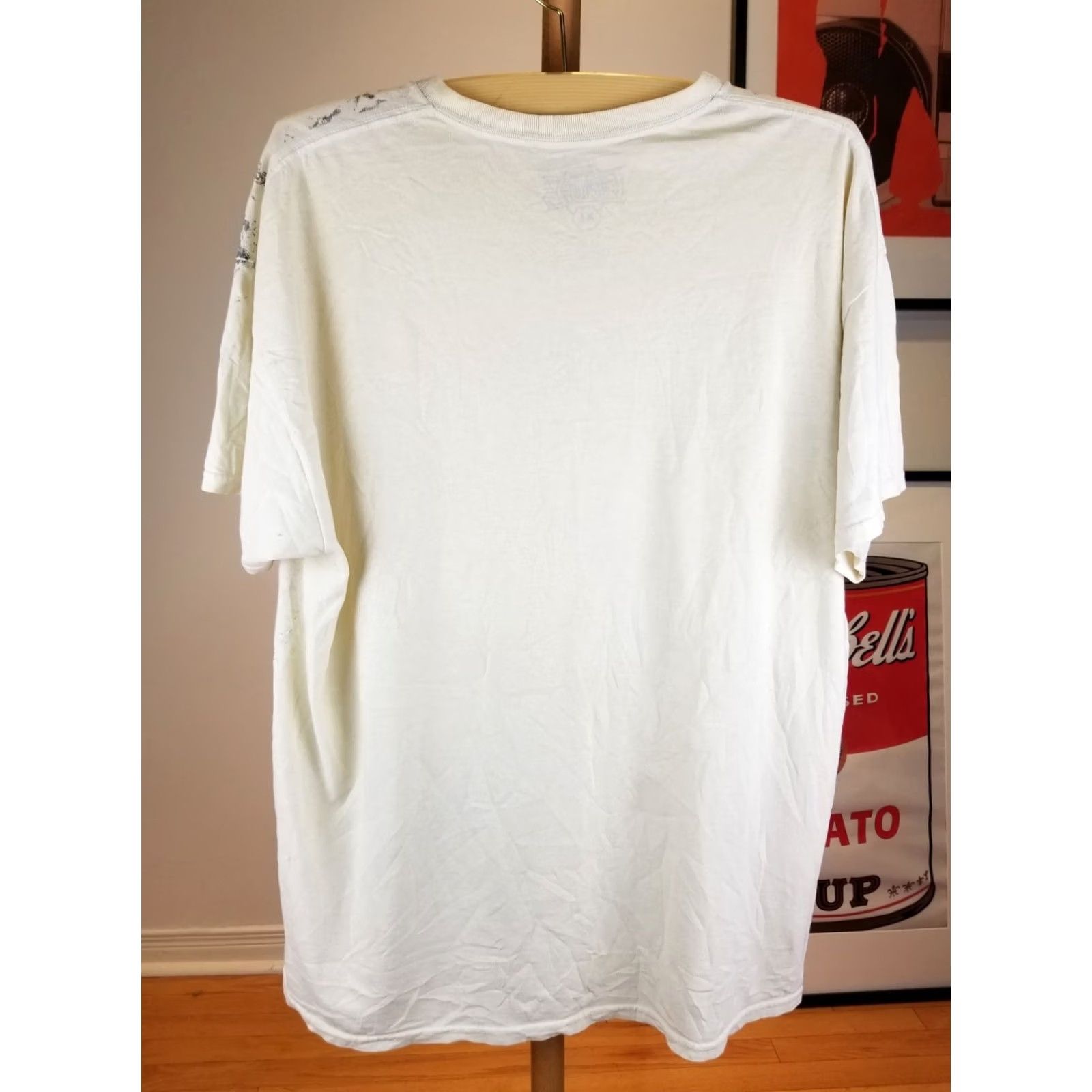 Vintage VINTAGE MMA ELITE Y2K CROSS SKULL GRUNGE T-SHIRT Beige COTTON XLARGE Men Size US XL / EU 56 / 4 - 4 Thumbnail