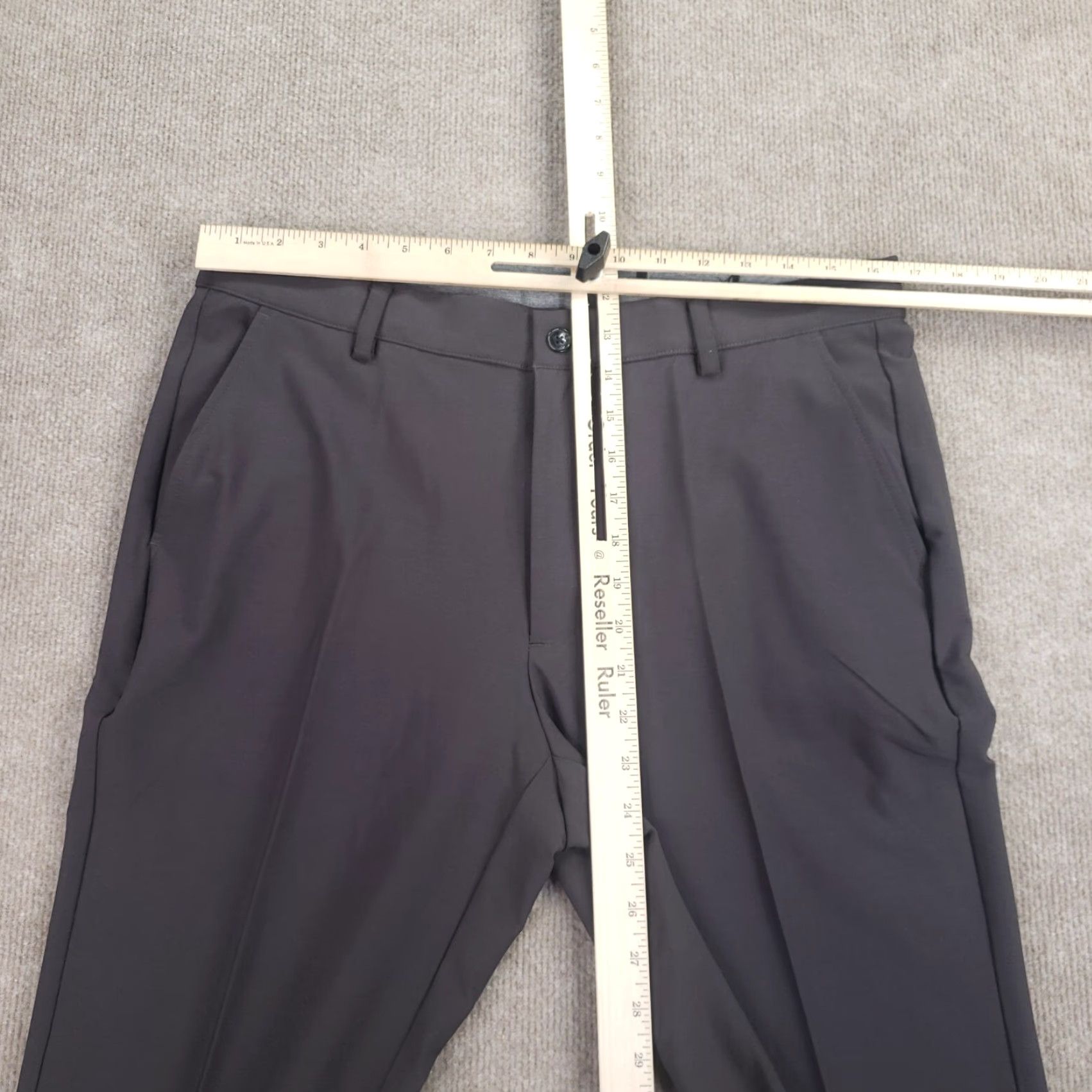 johnnie-O johnnie-O Mens Gray Stretch Golf Pants 32x30 Straight Leg Flat Front Size US 32 / EU 48 - 4 Thumbnail