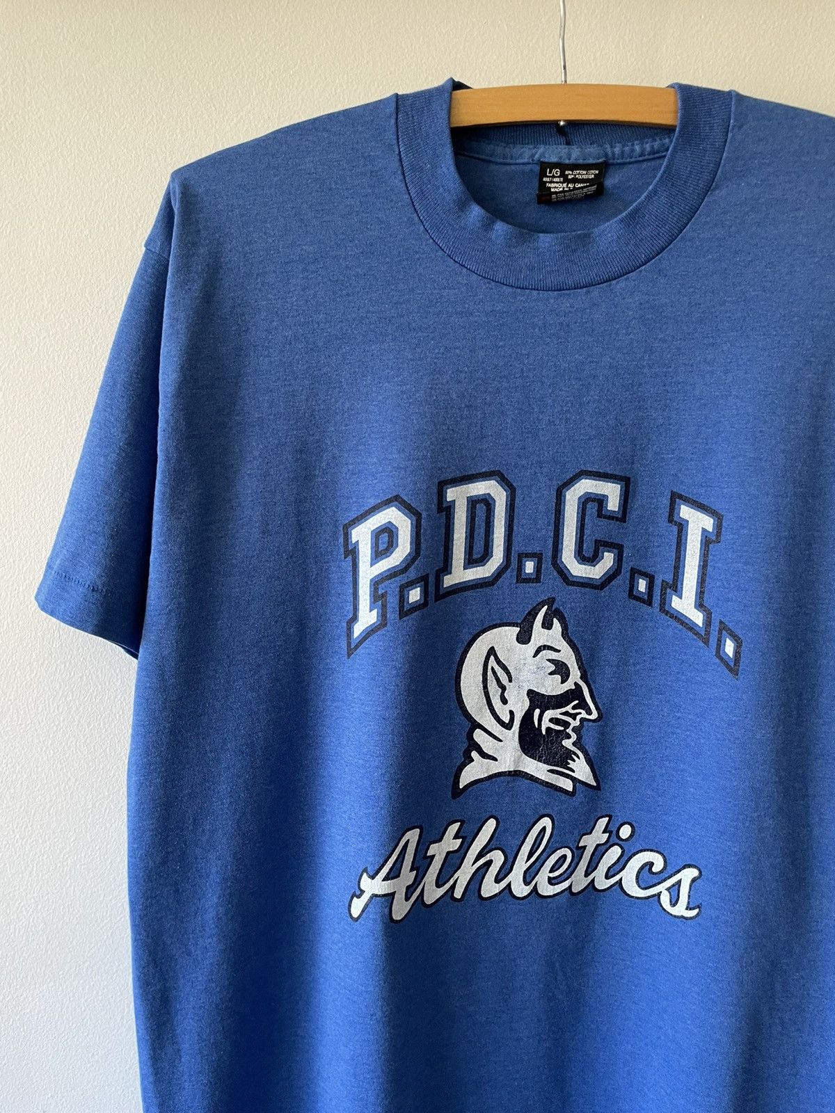 Vintage Vintage 90s Blue Devil PDCI Athletics tee Size US L / EU 52-54 / 3 - 2 Thumbnail
