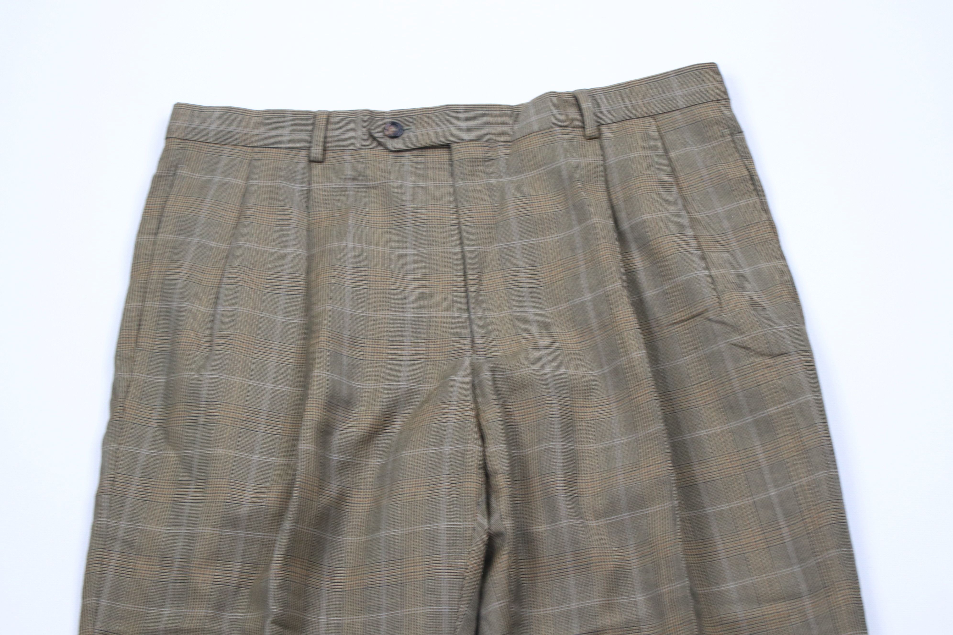 Vintage Vintage 90s Streetwear Cuffed Wide Leg Chino Pants Plaid Size US 36 / EU 52 - 2 Thumbnail