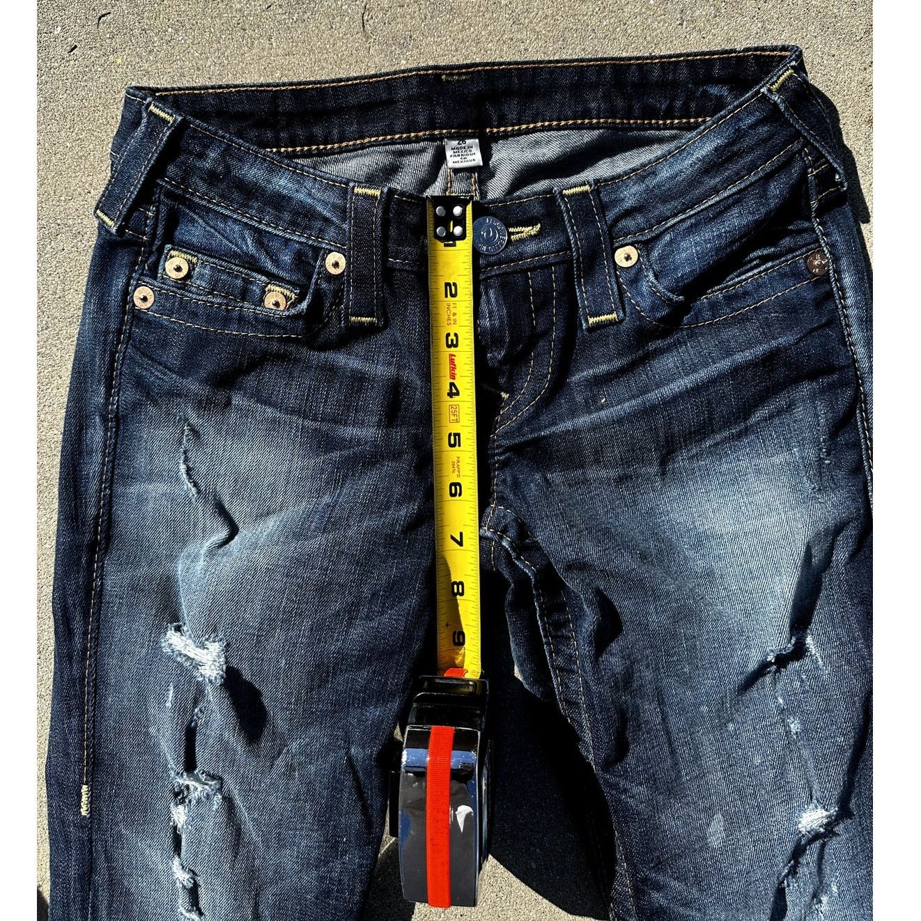 True Religion True Religion Women’s Jeans World Tour Low Distressed Size 26" / US 2 / IT 38 - 8 Thumbnail