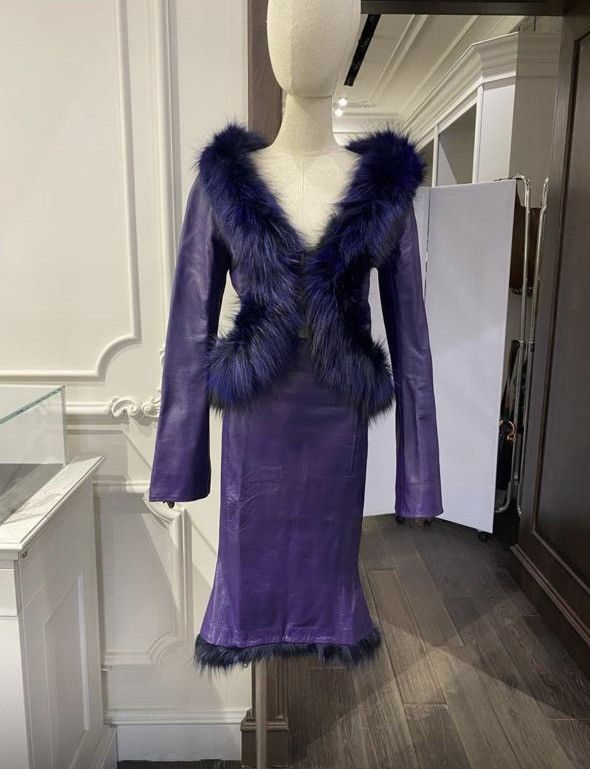 Jitrois Jitrois Fox Fur Leather Hourglass Suit Size M / US 6-8 / IT 42-44 - 2 Thumbnail