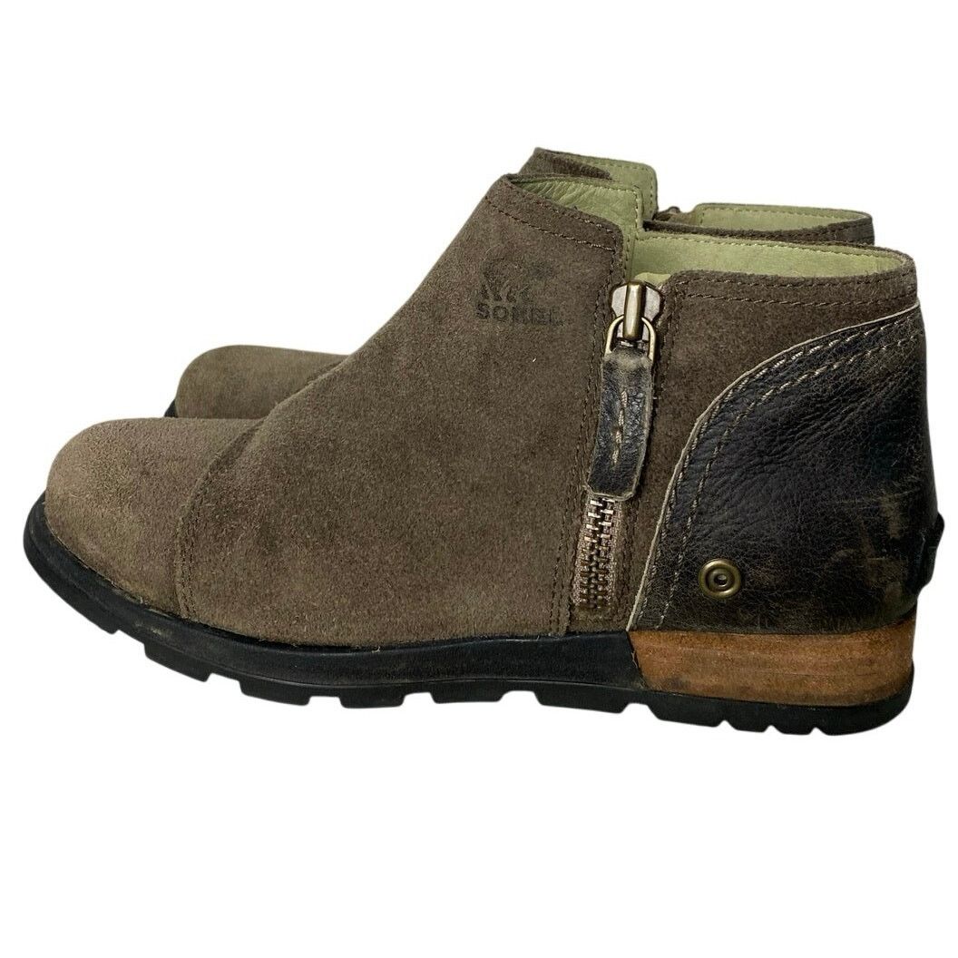 SOREL Sorel NL2161-245 Brn Leather Ankle Chelsea Boots W Sz 7 Size US 7 / IT 37 - 3 Thumbnail