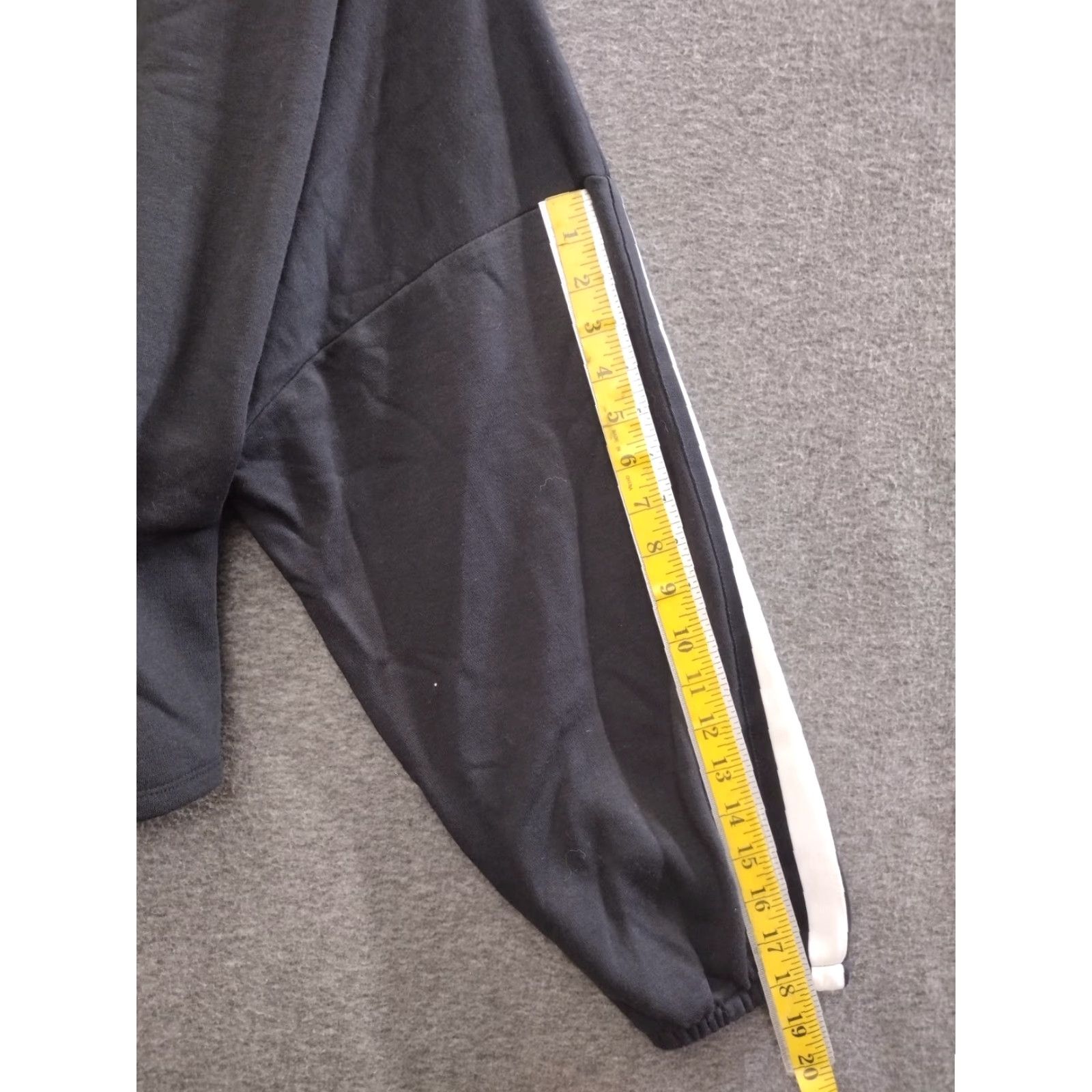 Vintage DSG Women's Crop Mock Neck Pullover Sweatshirt Black Stripe 2X Fashion Activewear, Casual, Travel Men's? No gender specified - end with Womens Size XXL / US 16-18 / IT 52-54 - 5 Thumbnail