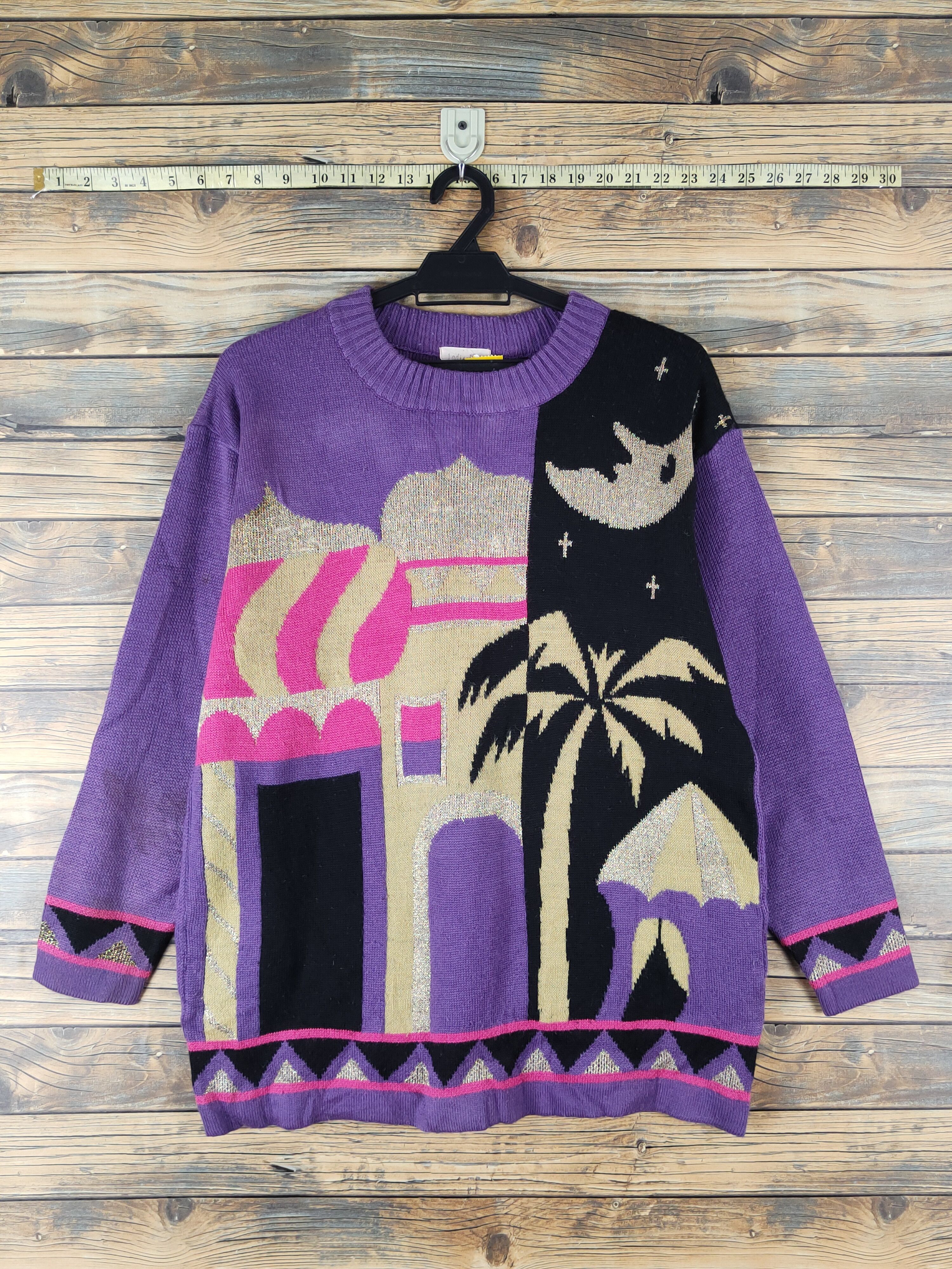 Japanese Brand × Vintage Ladies Wear Purple Knitwear vintage #W1536 Size L / US 10 / IT 46 - 1 Thumbnail