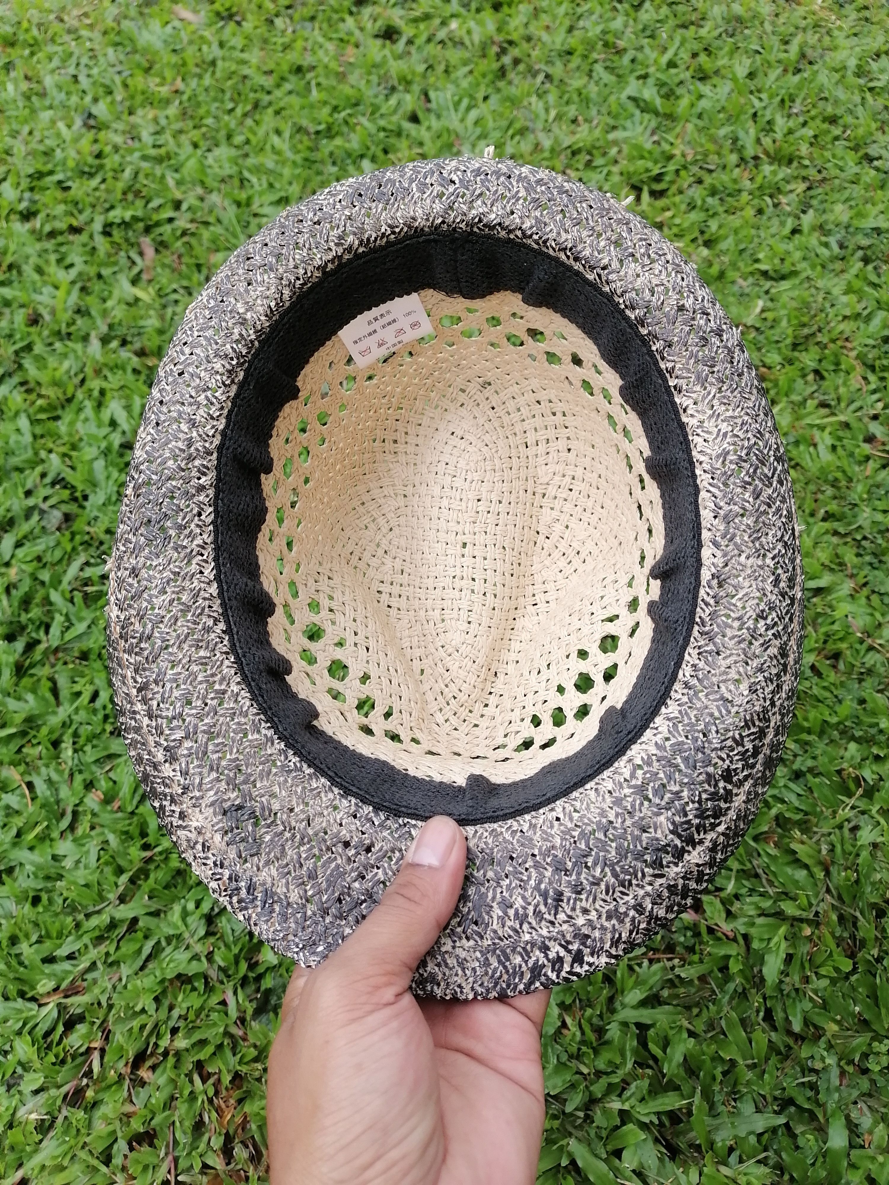 Japanese Brand Handcraft Fedora Skulls Black Smoke Straw Hats Size ONE SIZE - 5 Thumbnail