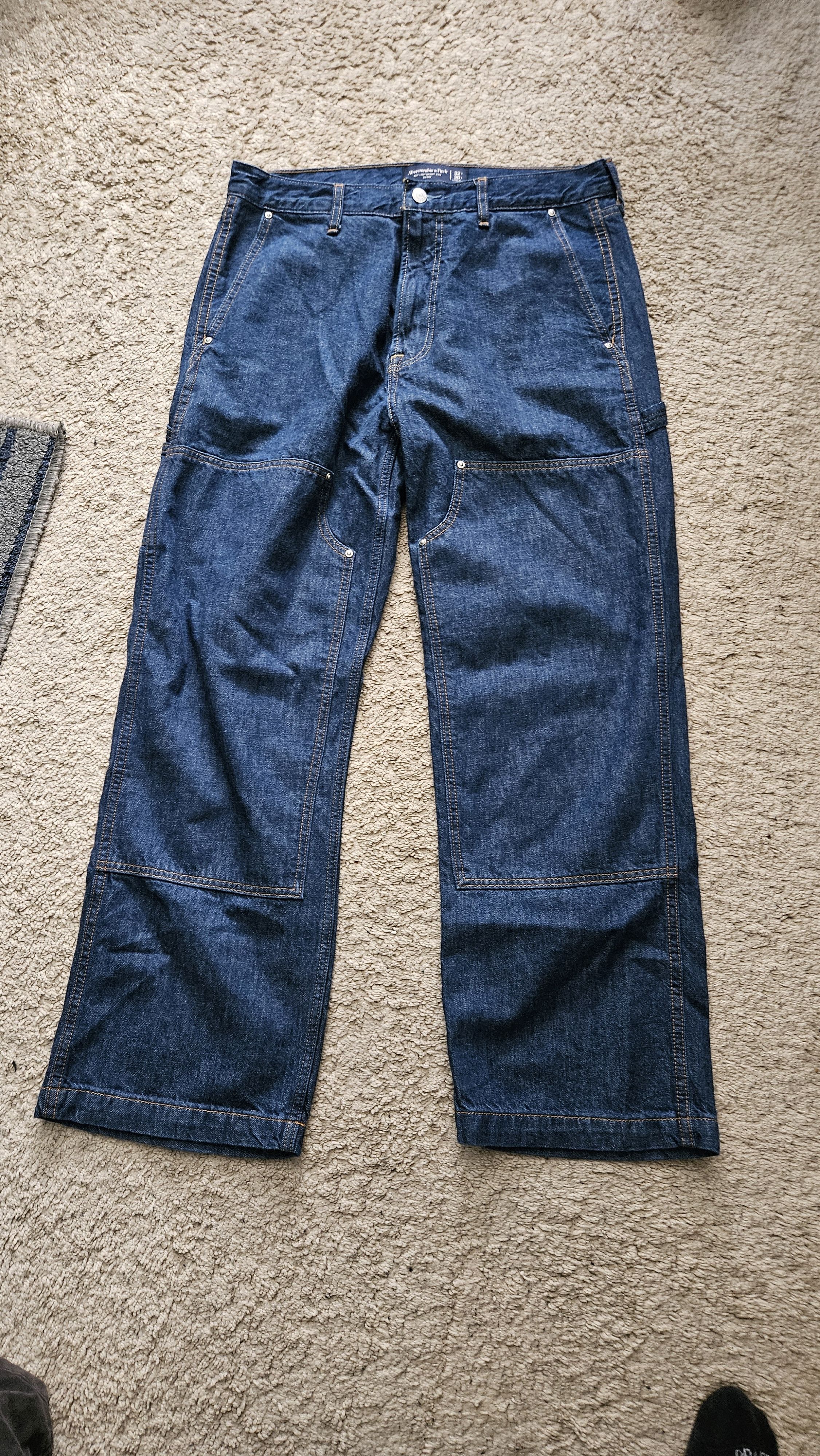 Abercrombie & Fitch Abercrombie raw denim carpenter pants Size US 32 / EU 48 - 2 Thumbnail