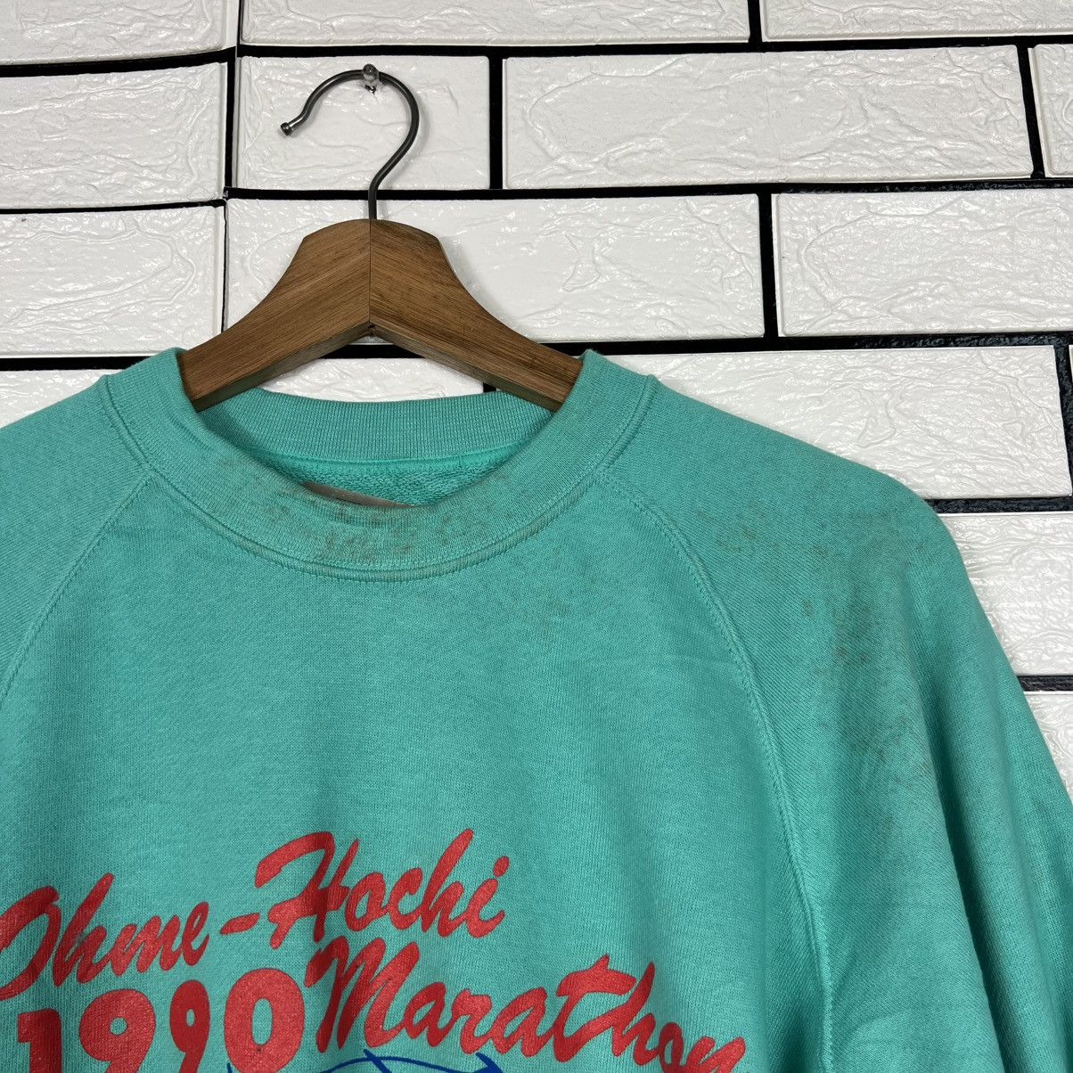 Vintage 1990 OHME-HOCHI Marathon Road Race Sweatshirt #3980-C181 Size US L / EU 52-54 / 3 - 3 Thumbnail