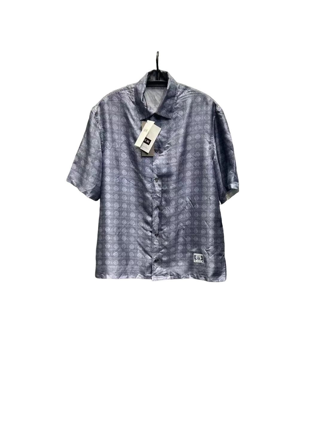 Dior Dior CD Diamond Monogram Silk Short Sleeve Shirt 39 Size US M / EU 48-50 / 2 - 1 Thumbnail
