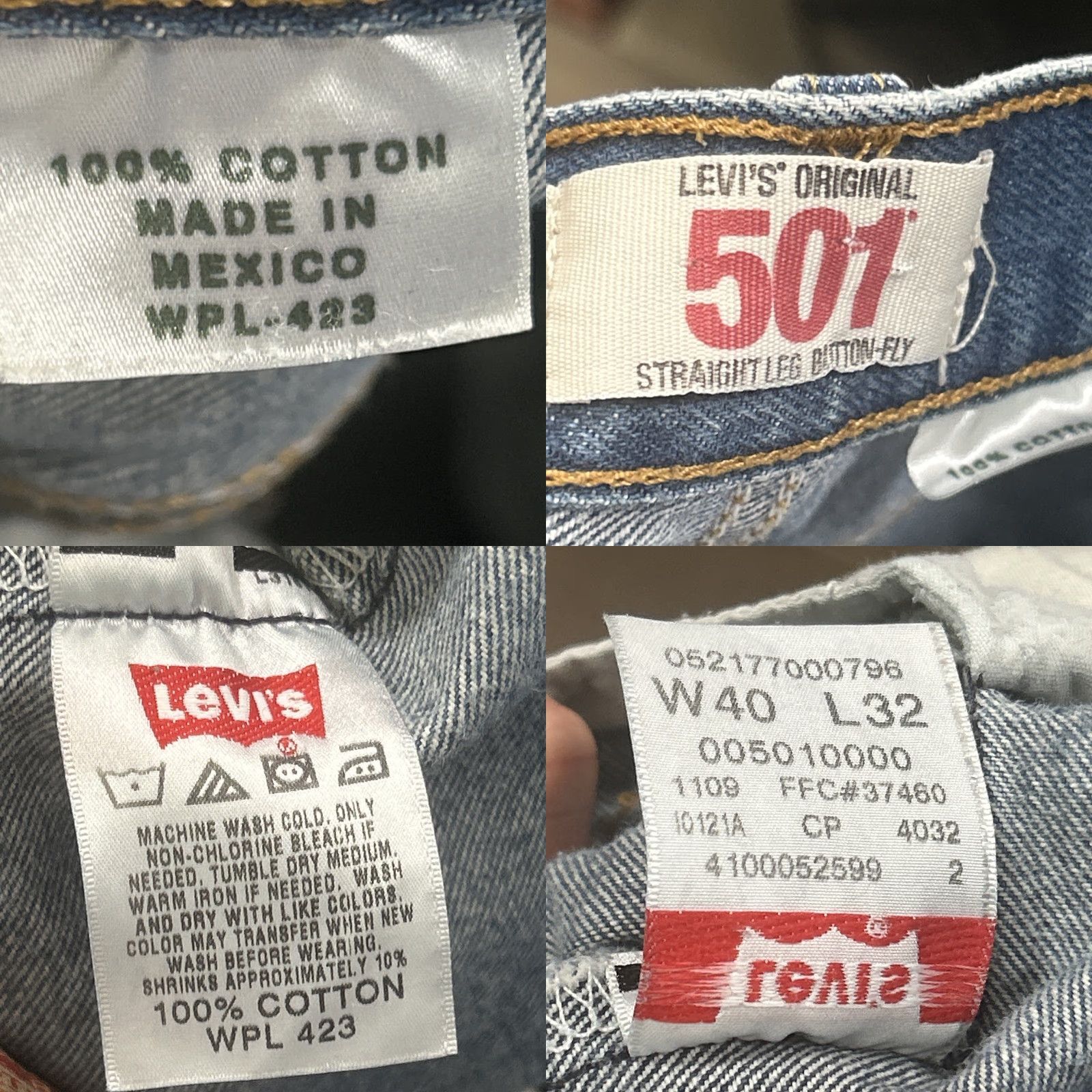 Levi's Levi's 501 Jeans Blue Denim Straight Leg 38x29 Men's Regular Mid Rise Button Fly Vintage No (Used) Size US 38 / EU 54 - 9 Thumbnail