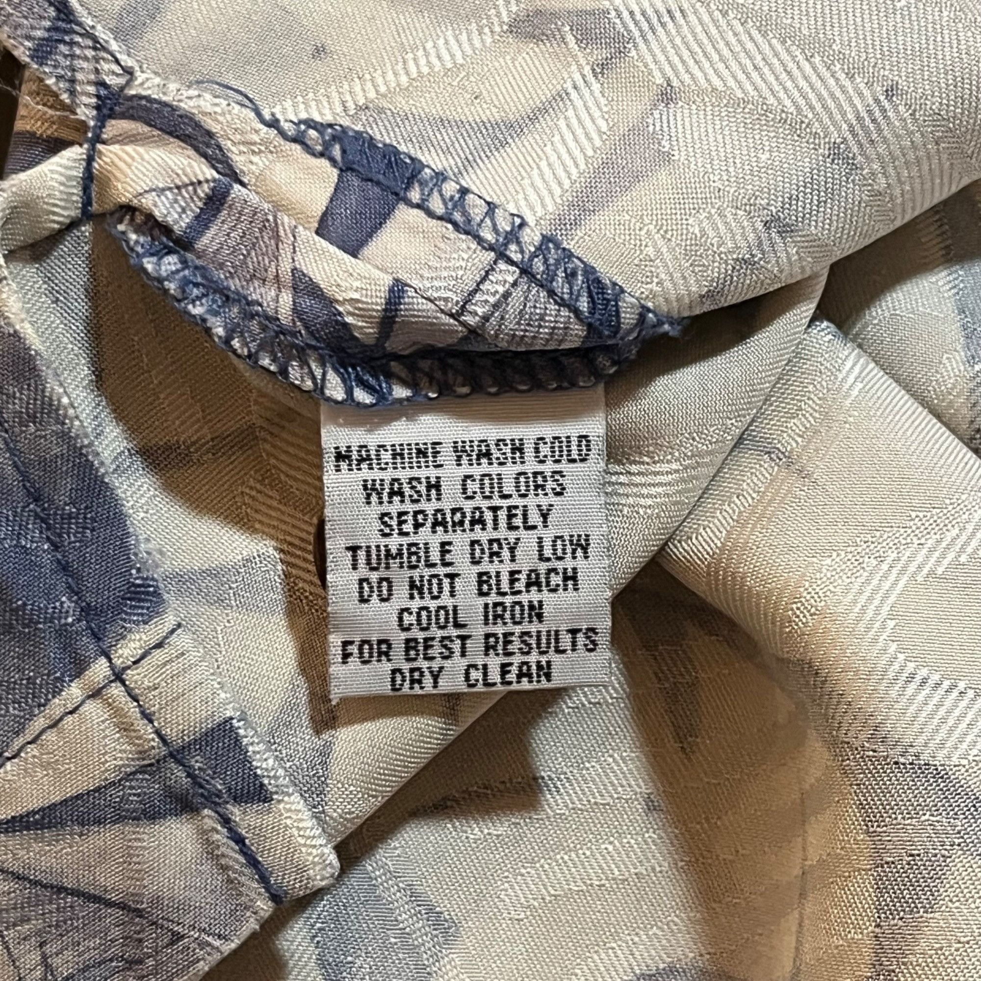 Tommy Bahama Tommy Bahama Hawaiian Blue Shirt Large Tropical Linen Blend Size US L / EU 52-54 / 3 - 10 Thumbnail
