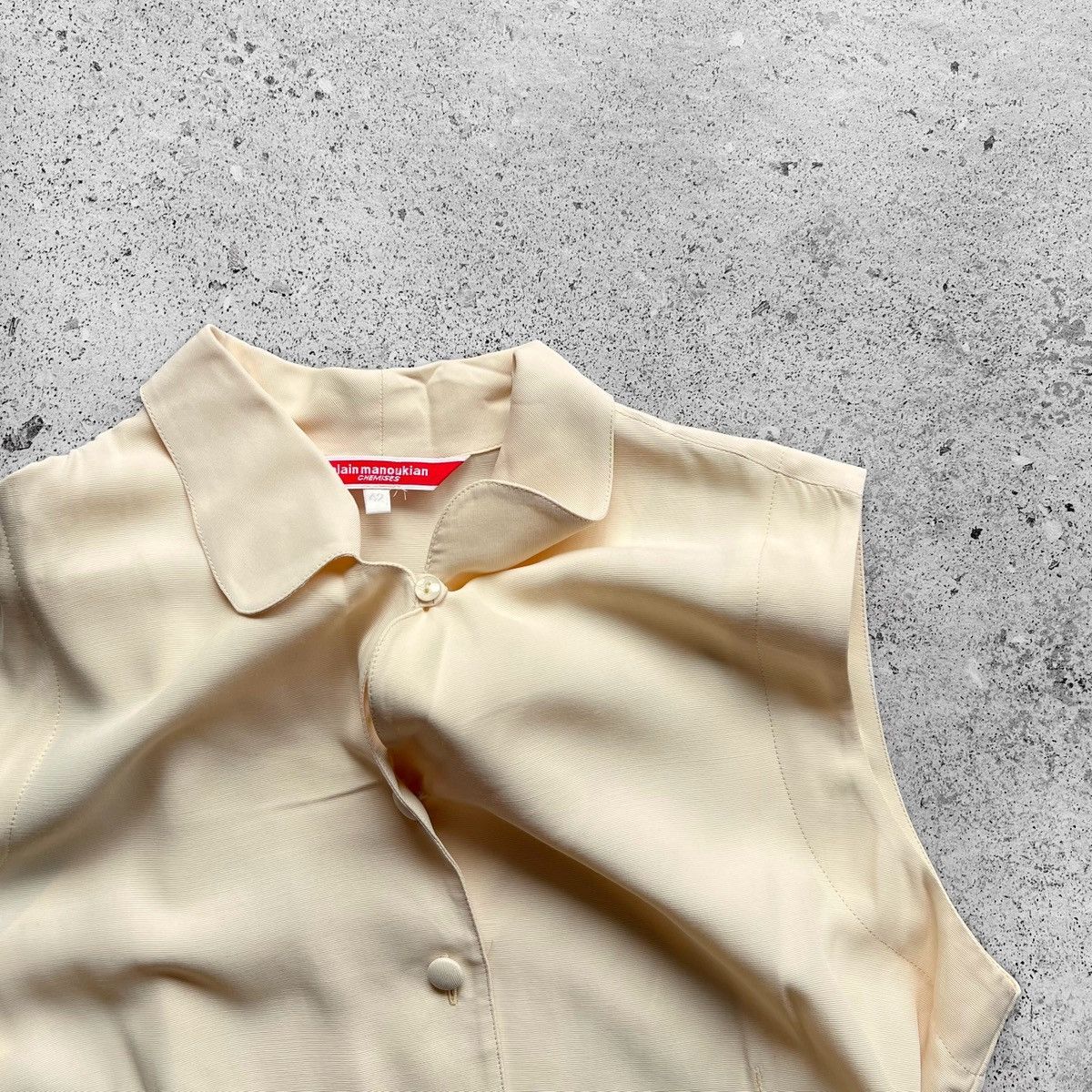 Vintage Alain Manoukian Vintage France Beige Button Blouse Top Size M / US 6-8 / IT 42-44 - 6 Thumbnail