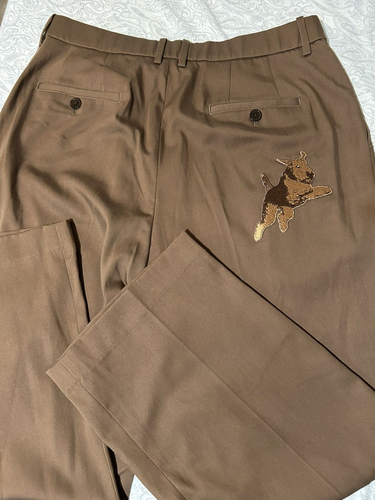 Golf le Fleur Golf Le Fleur Darryl Wide Pleated Trousers Brown Size 36 Size US 36 / EU 52 - 1 Thumbnail