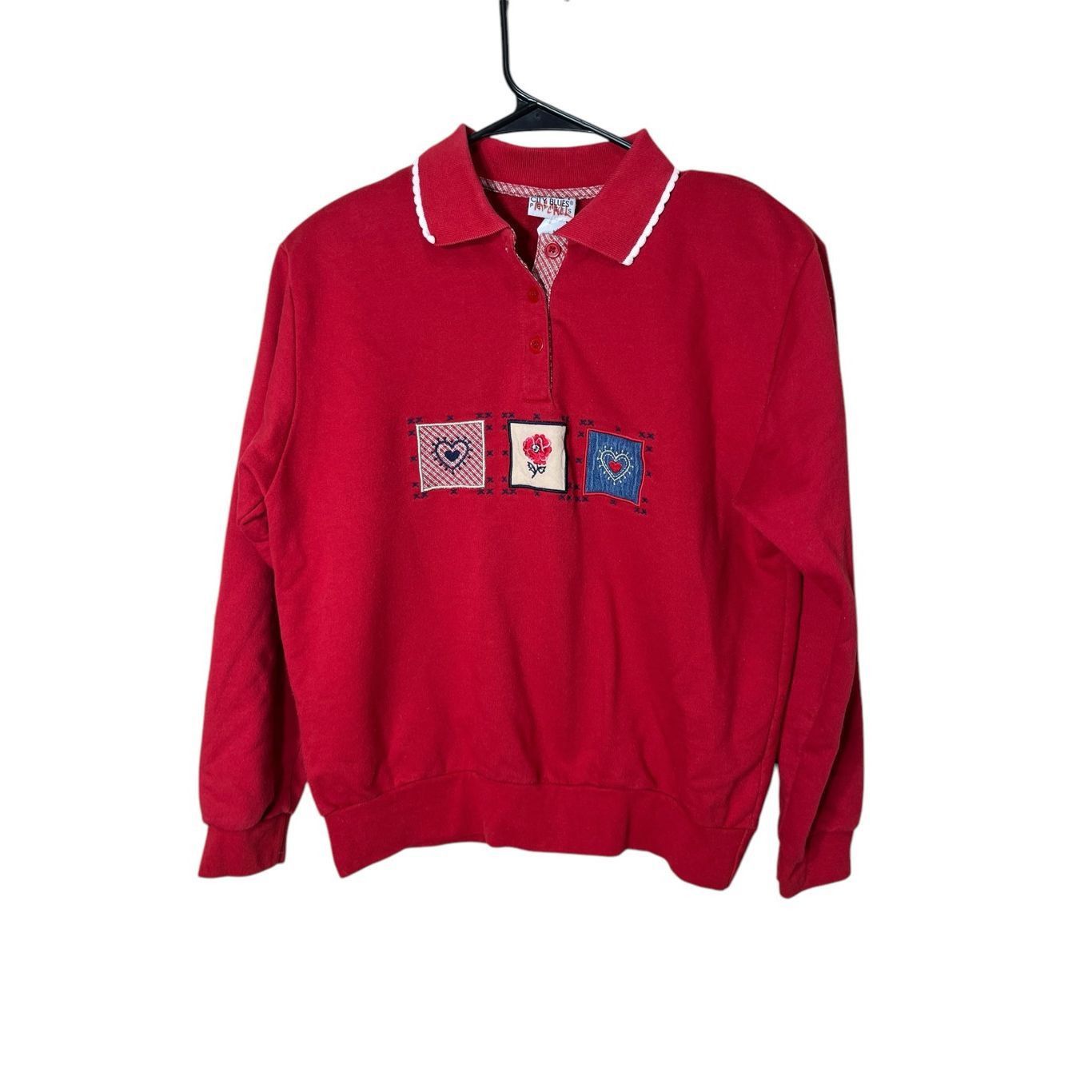 Other Koret City Blues Collared Pullover Sweatshirt Cotton Blend R Size S / US 4 / IT 40 - 1 Thumbnail