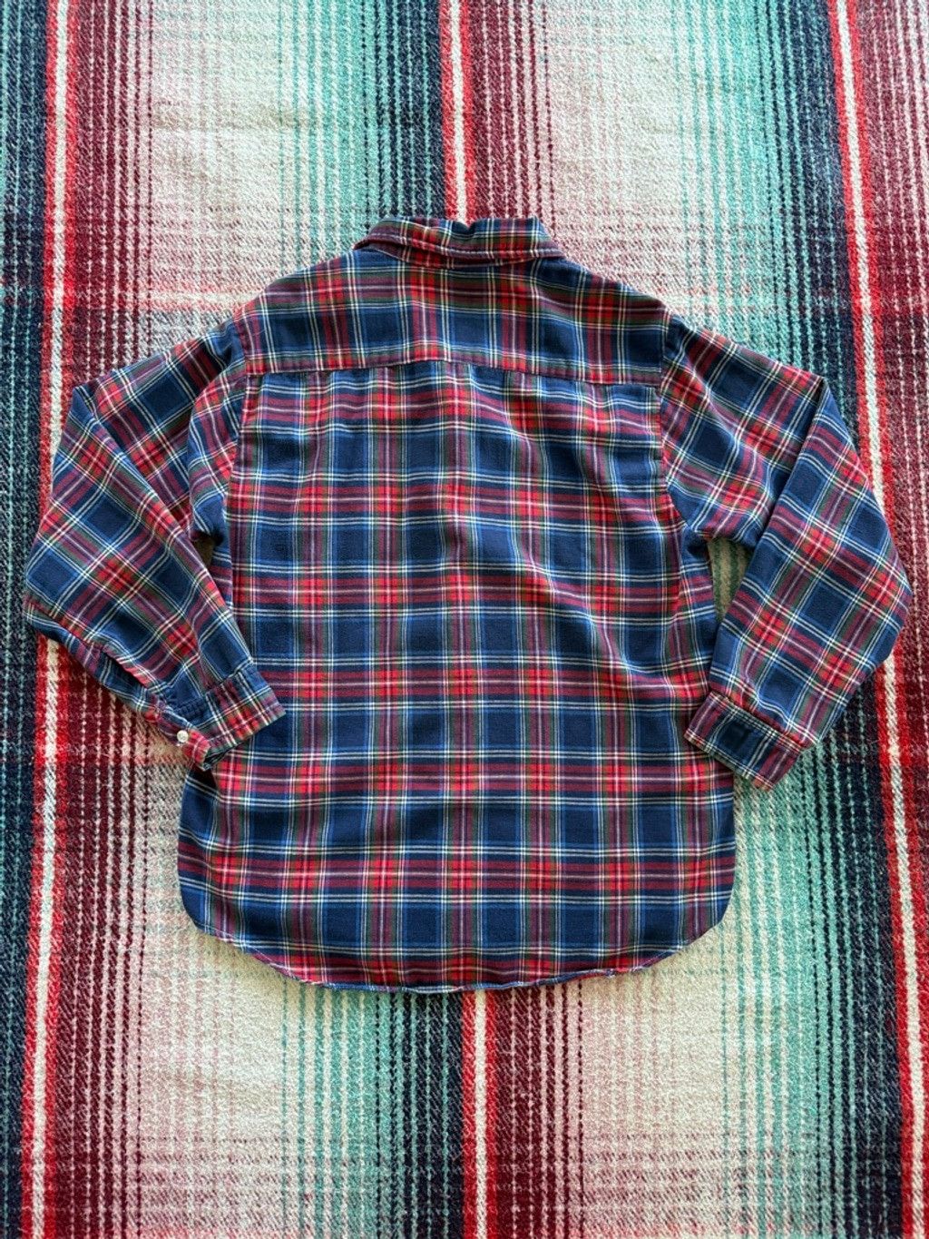 Vintage 70s Northway Blue/Red/Green Plaid Flannel L Size US L / EU 52-54 / 3 - 4 Thumbnail