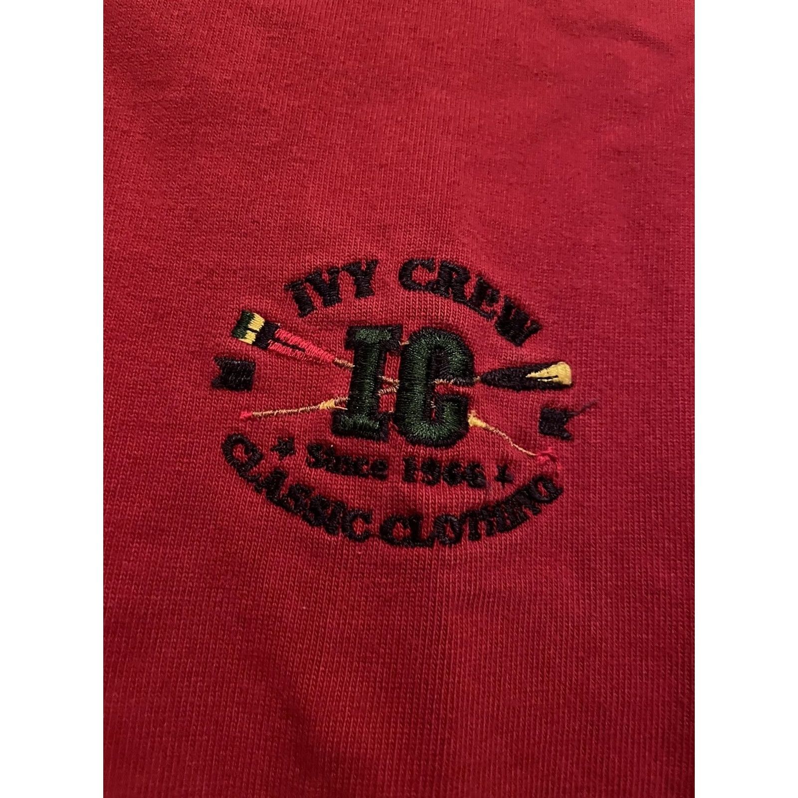 Vintage VINTAGE Ivy Crew Shirt Mens L Red Men Long Sleeve Polo Size B48 Size US L / EU 52-54 / 3 - 3 Thumbnail