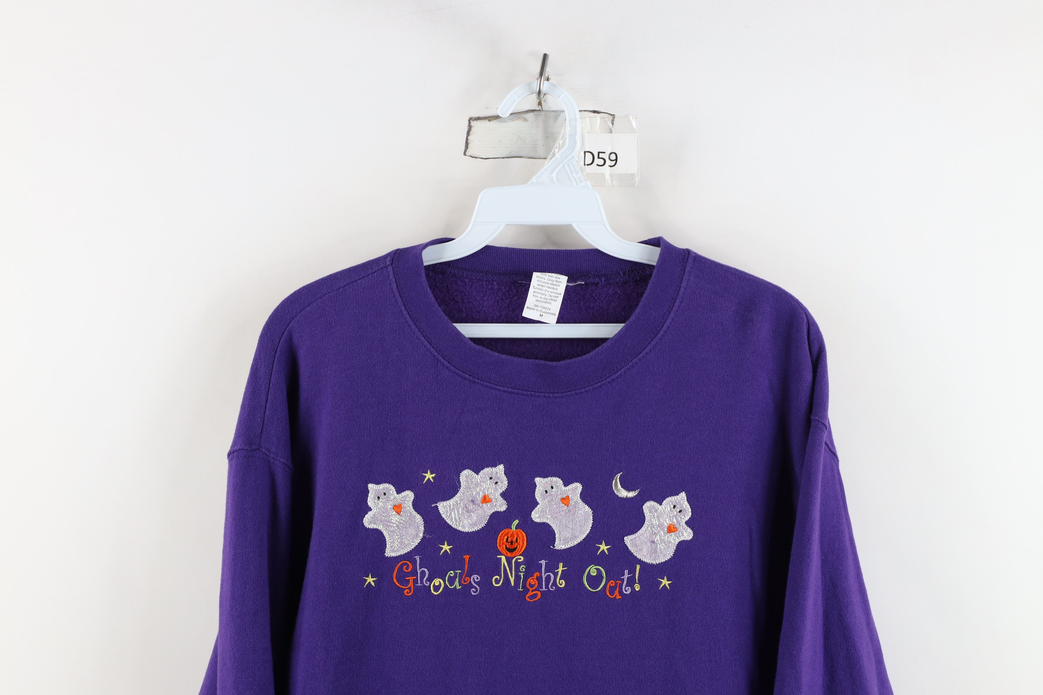 Vintage Vintage 90s Halloween Ghouls Night Out Ghost Sweatshirt Size M / US 6-8 / IT 42-44 - 2 Thumbnail