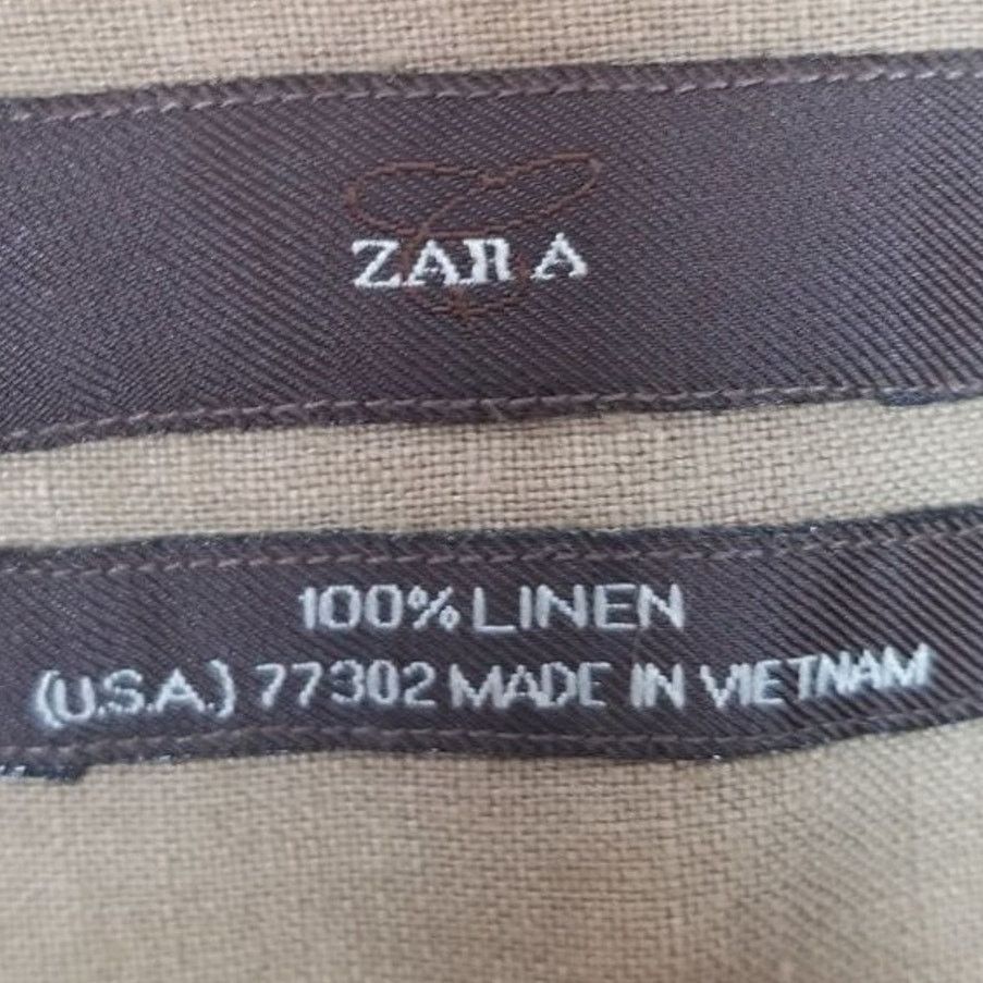 Zara ZARA Mens Linen Shirt Size XL Classic Minimalist Breathable Size US XL / EU 56 / 4 - 6 Thumbnail