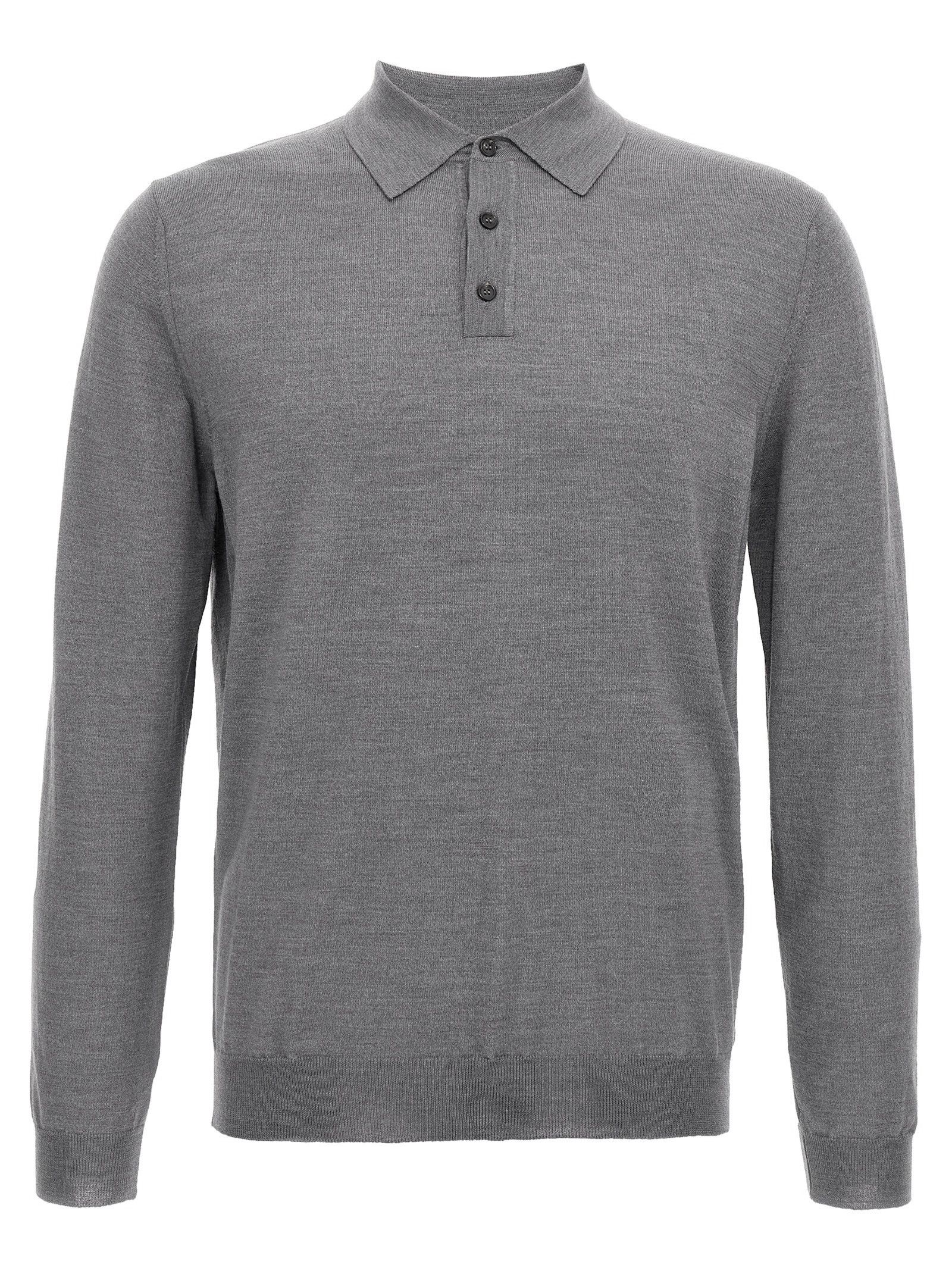 Zanone Virgin Wool Polo Shirt Size US L / EU 52-54 / 3 - 1 Thumbnail