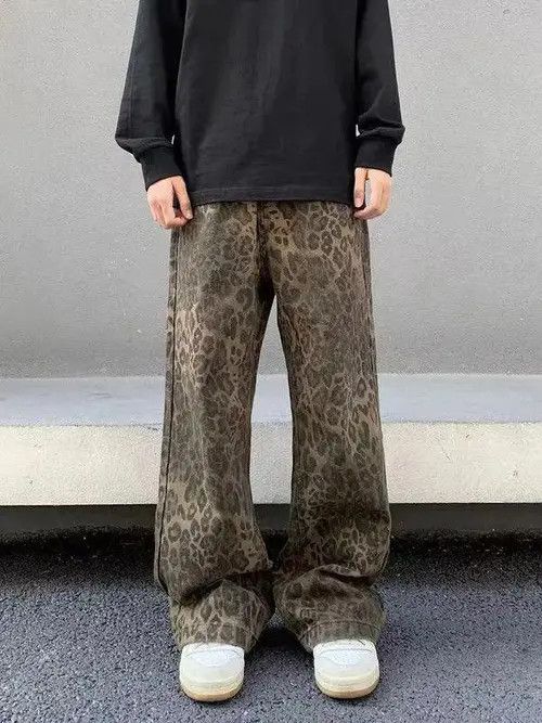Baggy Leopard Graphic Pants
