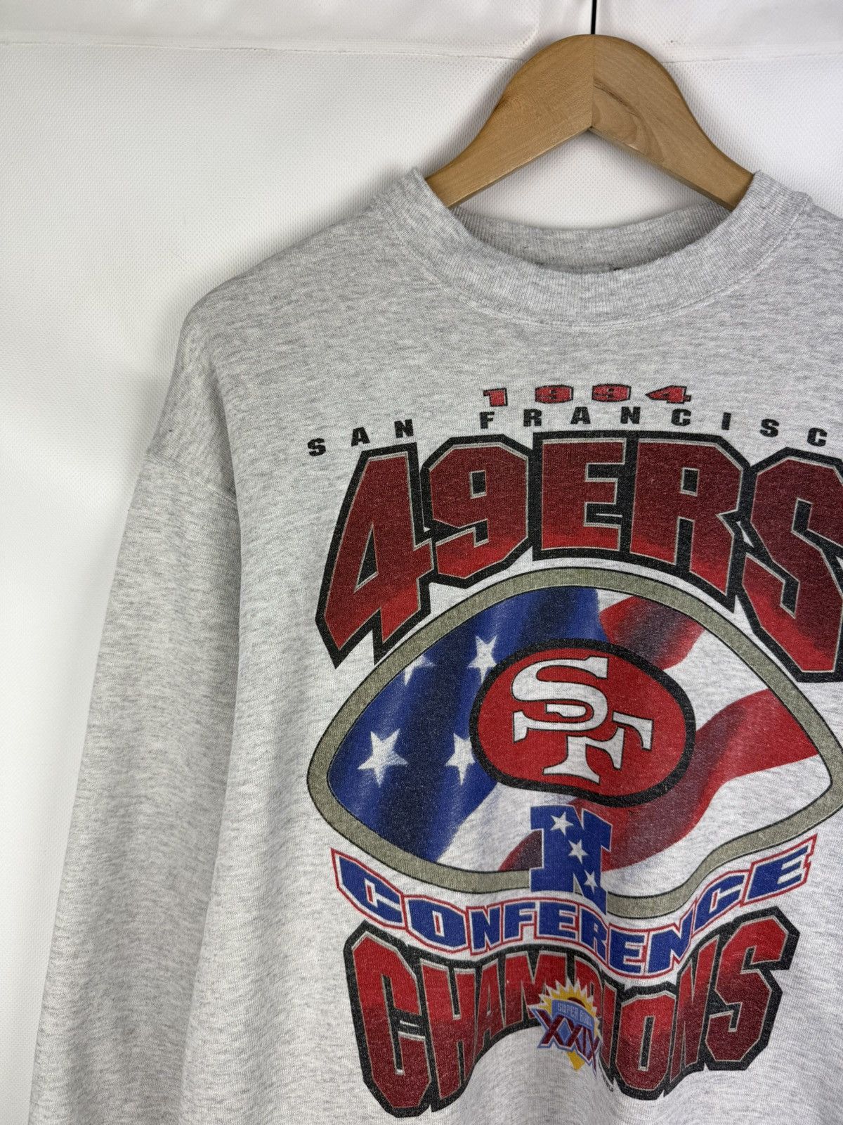 Starter × Vintage VTG Starter 49ers San Francisco 1995 Sweatshirt Pullover Size US M / EU 48-50 / 2 - 2 Thumbnail