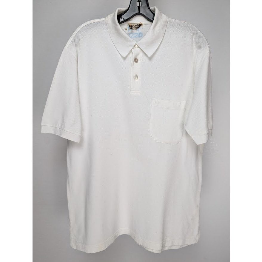 Hermes o1rshd1 CC20 Polo Shirt in White Size US M / EU 48-50 / 2 - 2 Thumbnail