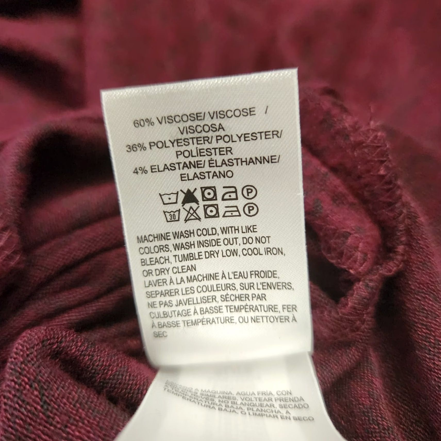 Lucky Brand Lucky Brand Men Sweater Maroon Pullover V-Neck Semi Sheer Medium Knit Pullover Sweatshirt Long Sleeve Regular Size M Size US M / EU 48-50 / 2 - 6 Thumbnail