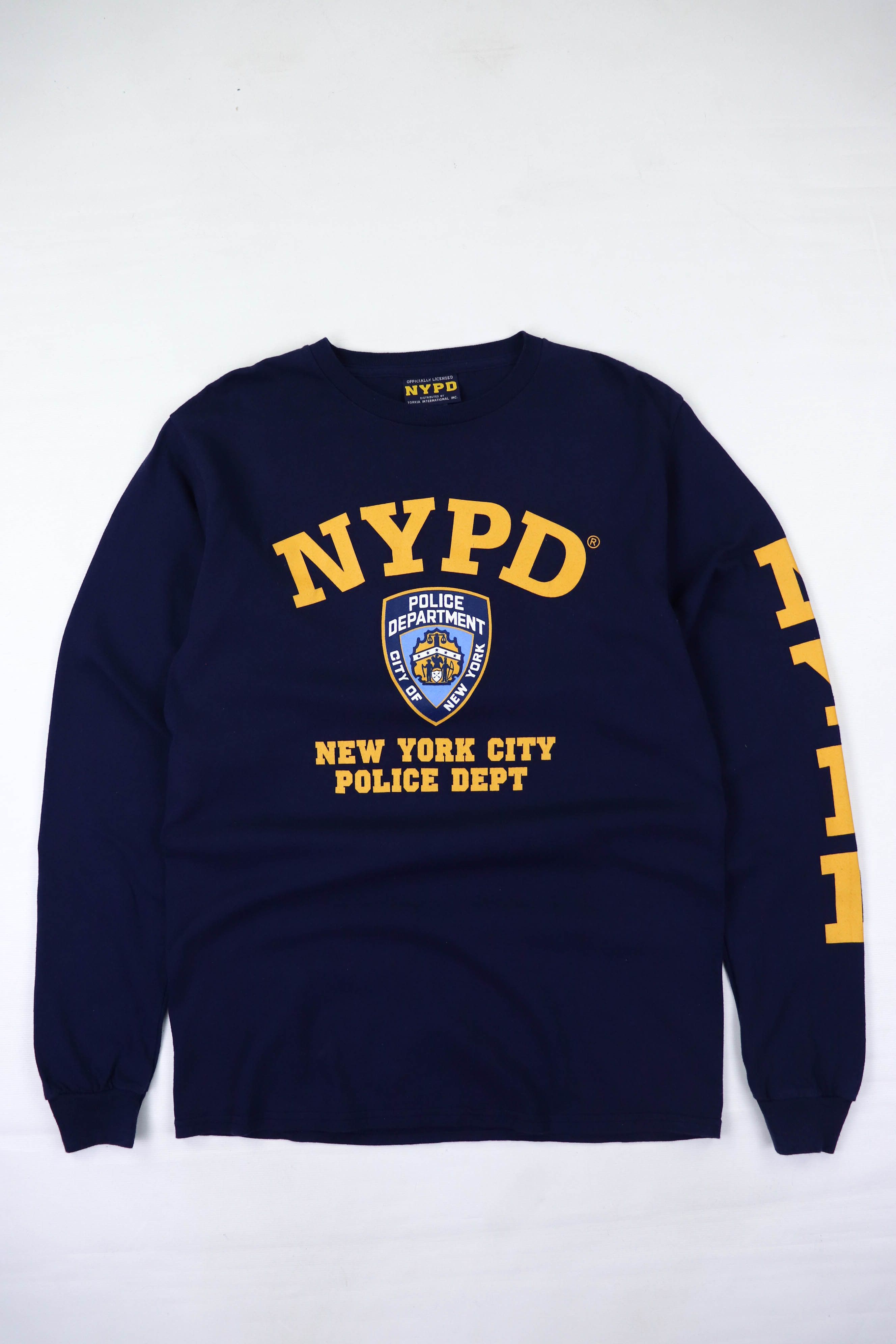 Vintage 00s Vintage NYPD Big Logo Navy Blue Long Sleeve Size US M / EU 48-50 / 2 - 1 Thumbnail