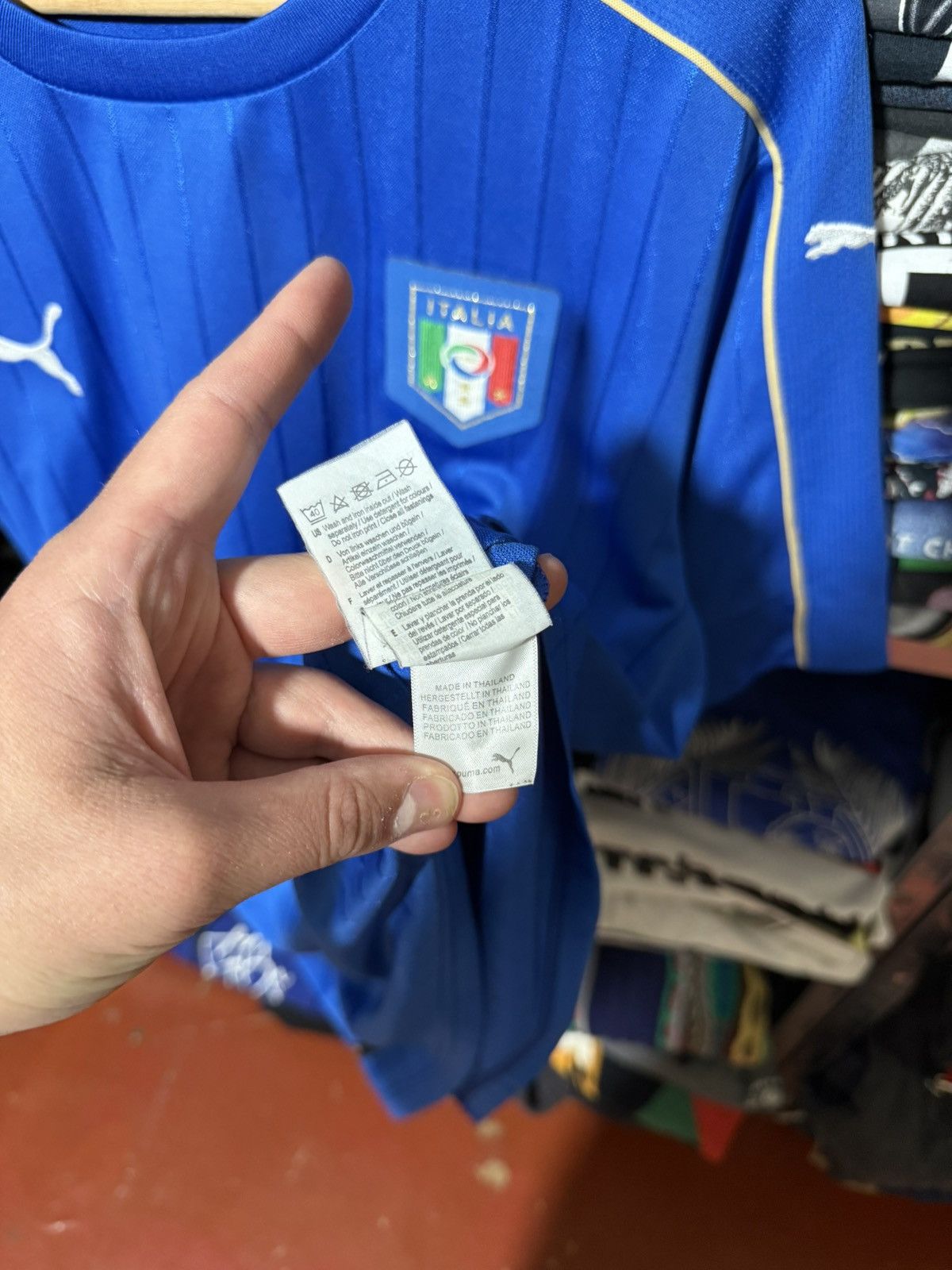 Puma Vintage Puma Italy 2016 Home Football Soccer Jersey Size US XL / EU 56 / 4 - 9 Thumbnail