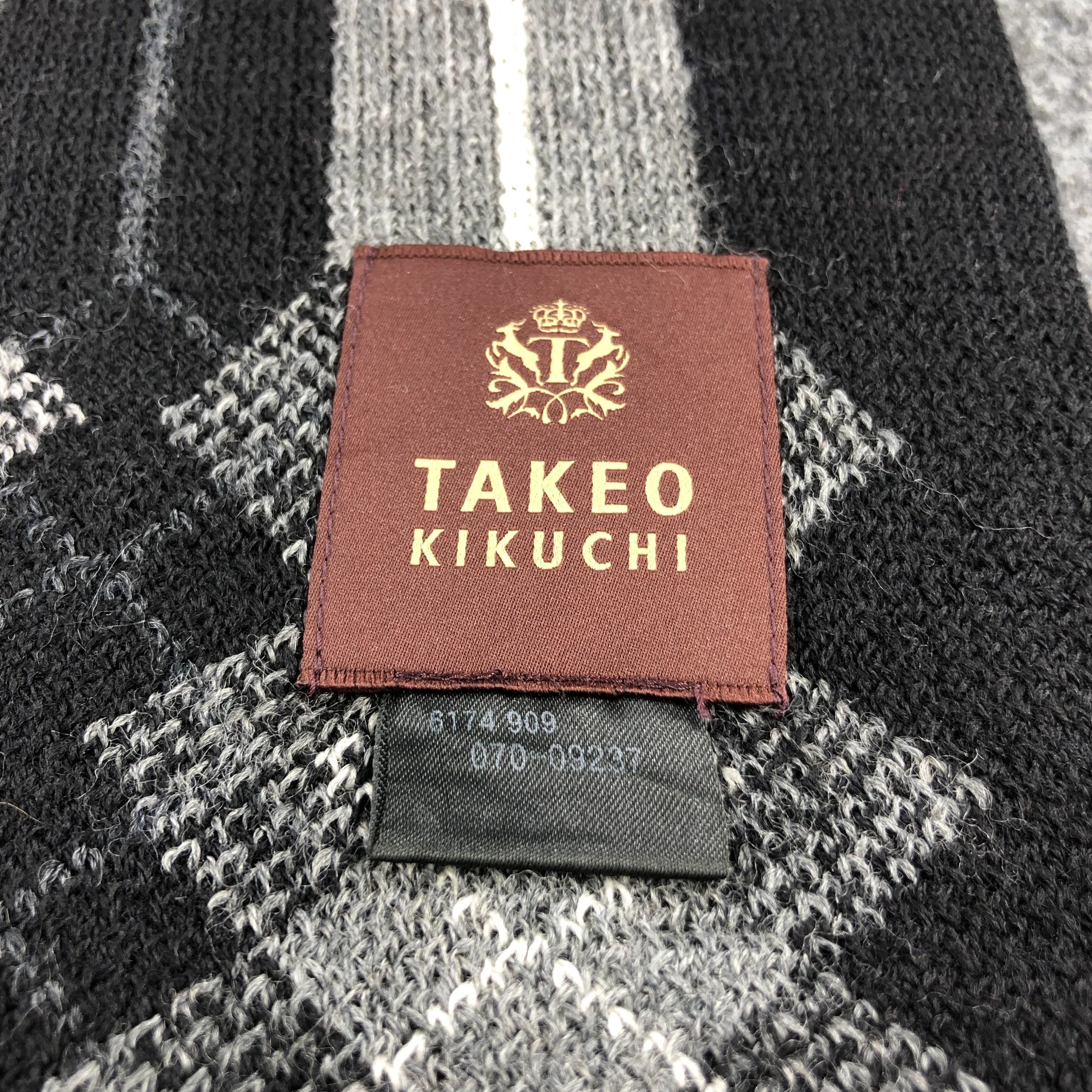 Takeo Kikuchi Takeo Kikuchi Argyle Wool Scarf Muffler V959 Size ONE SIZE - 4 Thumbnail