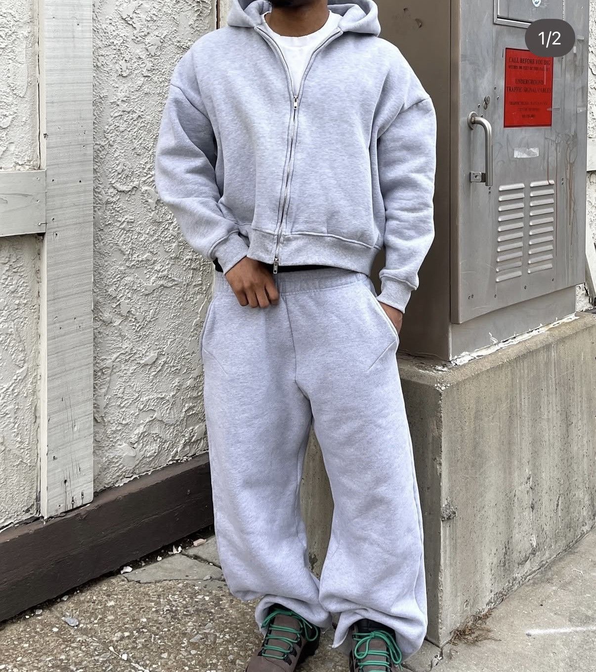 HMDD HMDD heather grey blank zip up Size US S / EU 44-46 / 1 - 3 Thumbnail